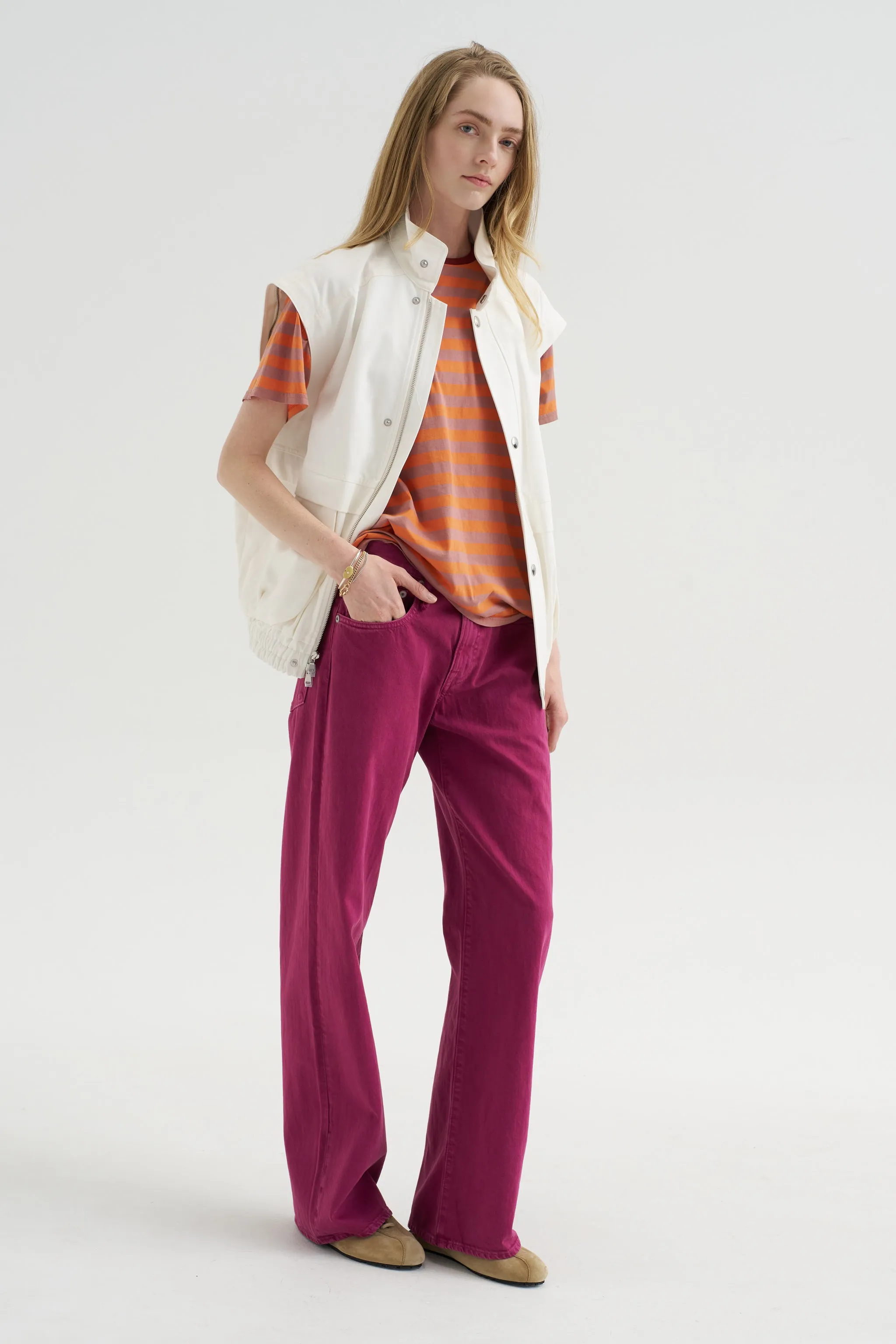 Darcy Loose Jean, Festival Magenta Purple sold by Kick Pleat product image thumbnail 5