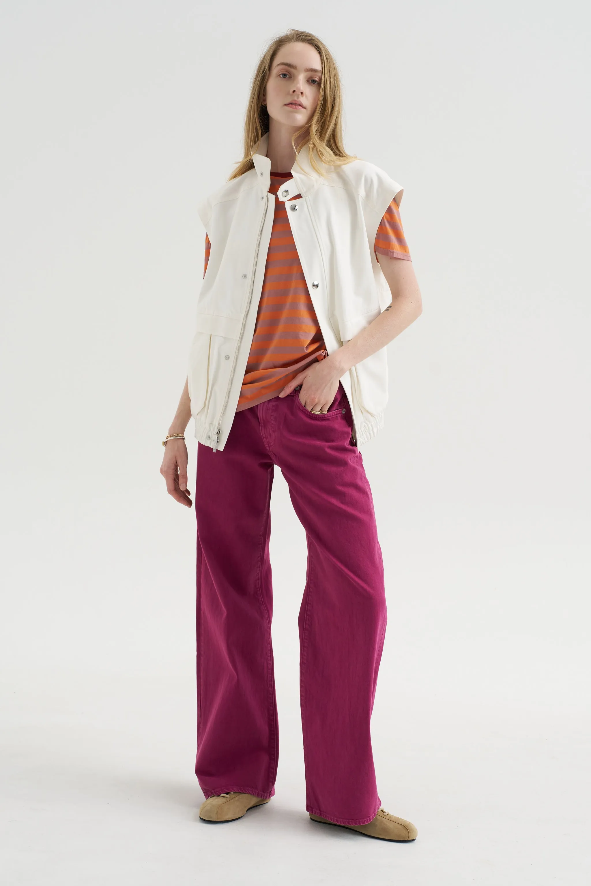 Darcy Loose Jean, Festival Magenta Purple sold by Kick Pleat