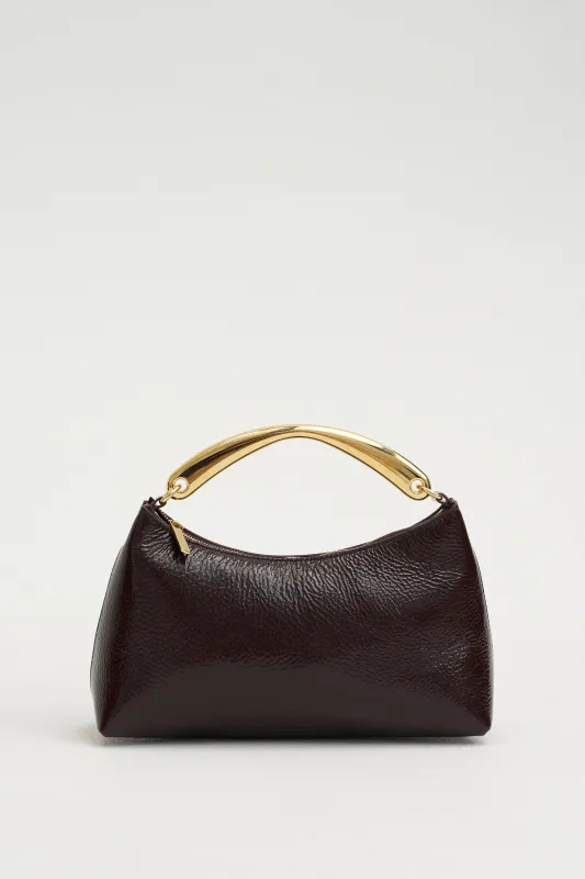 Metal Handle Rhea, Aubergine Naplak made by Mansur Gavriel