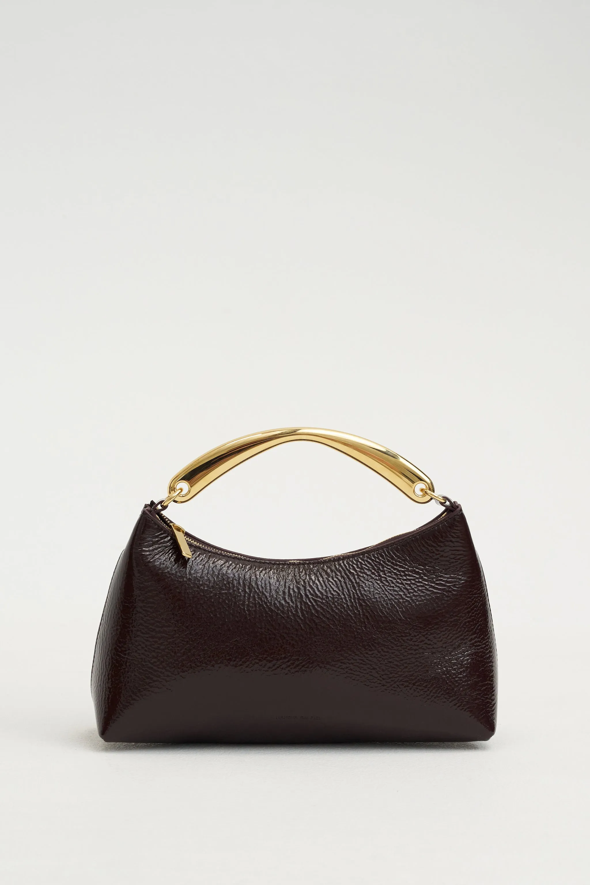 Metal Handle Rhea, Aubergine Naplak sold by Kick Pleat