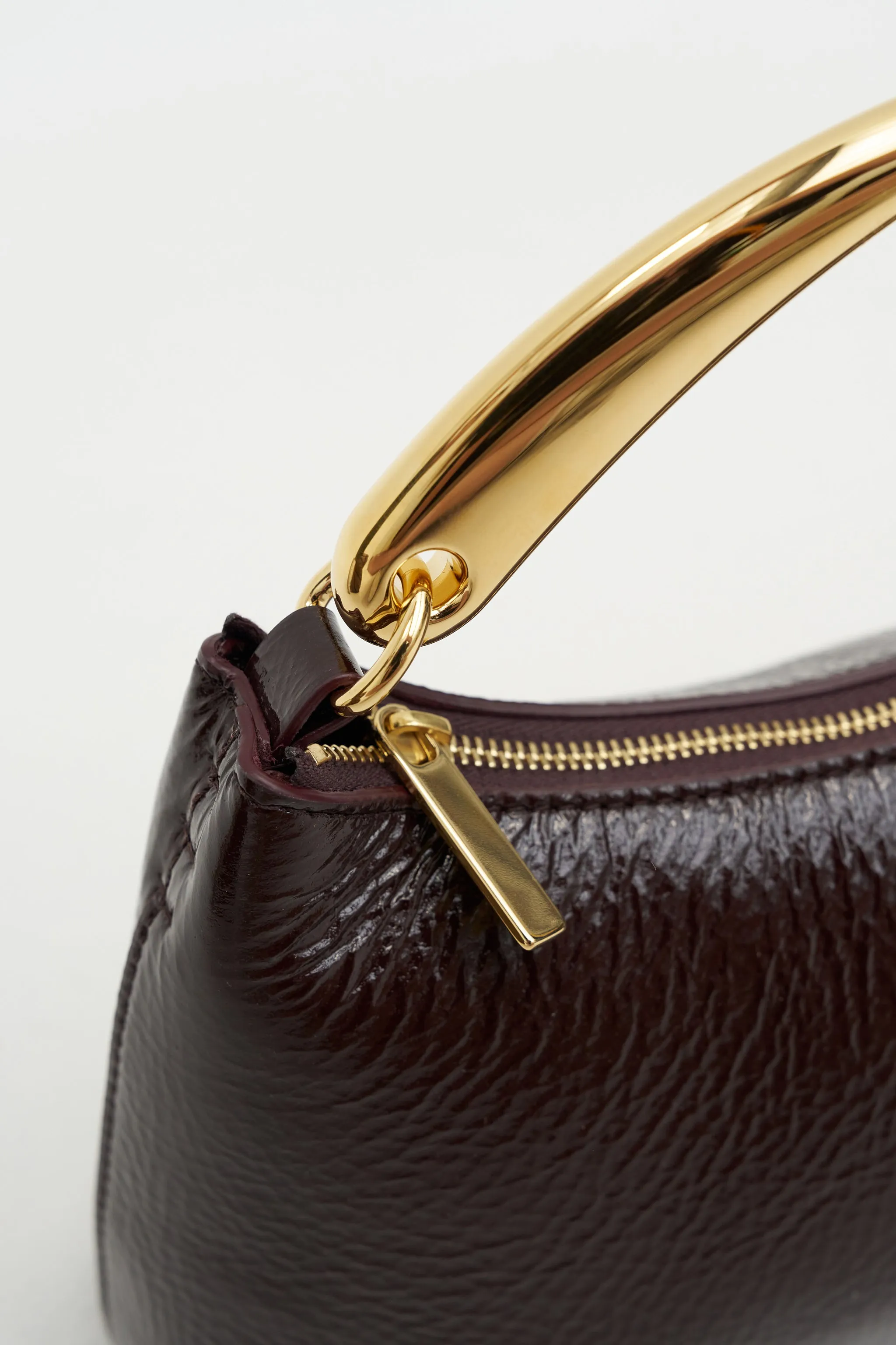 Metal Handle Rhea, Aubergine Naplak sold by Kick Pleat product image thumbnail 4