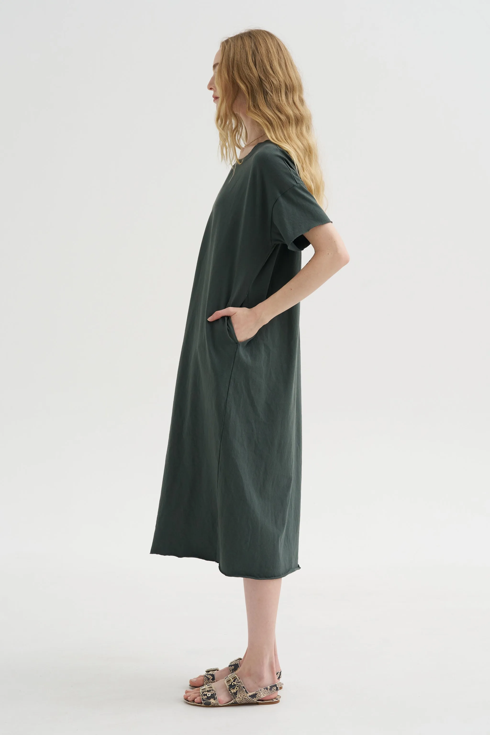 Long T-dress Hc, Thyme sold by Kick Pleat product image thumbnail 3