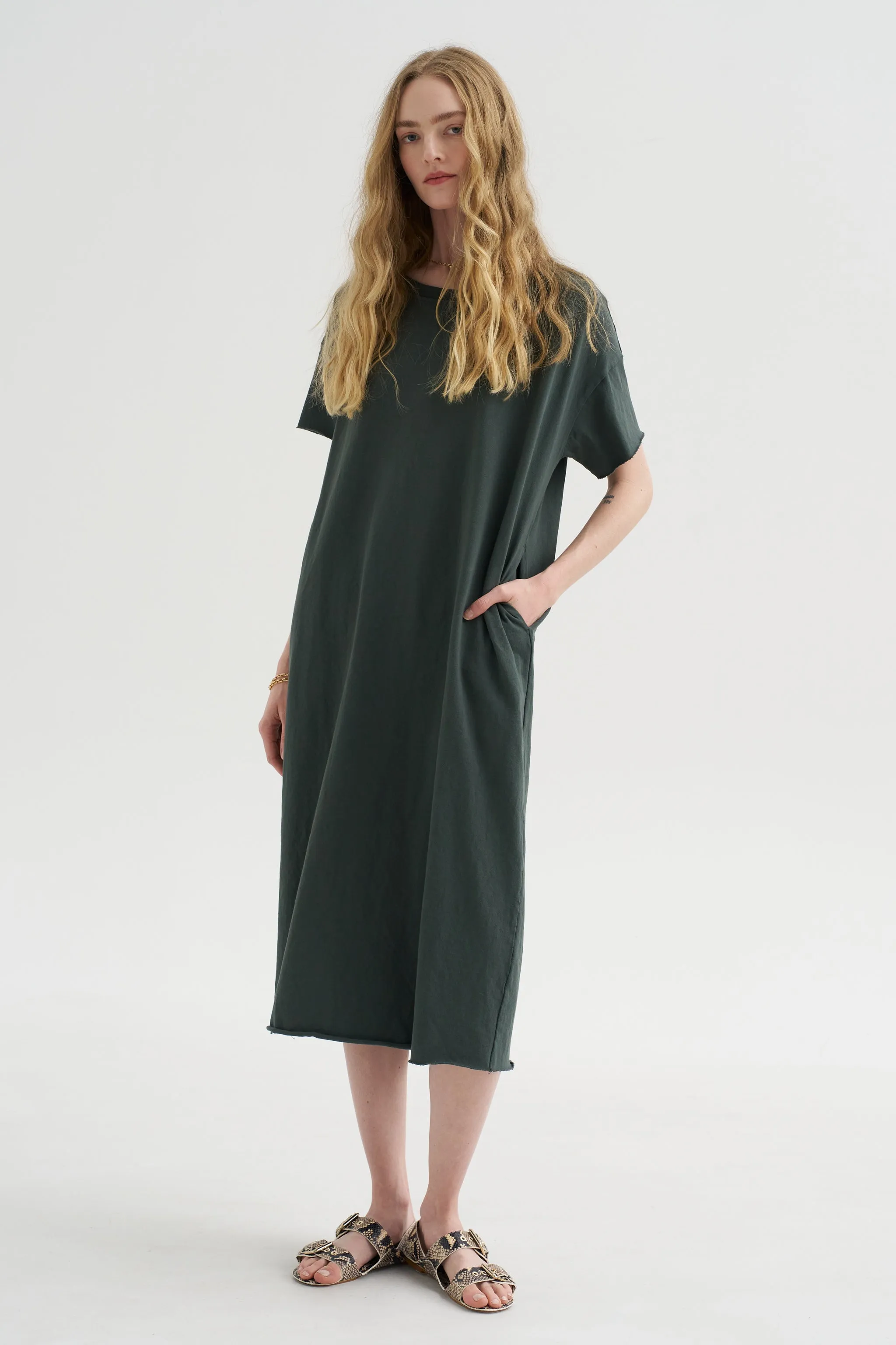 Long T-dress Hc, Thyme sold by Kick Pleat