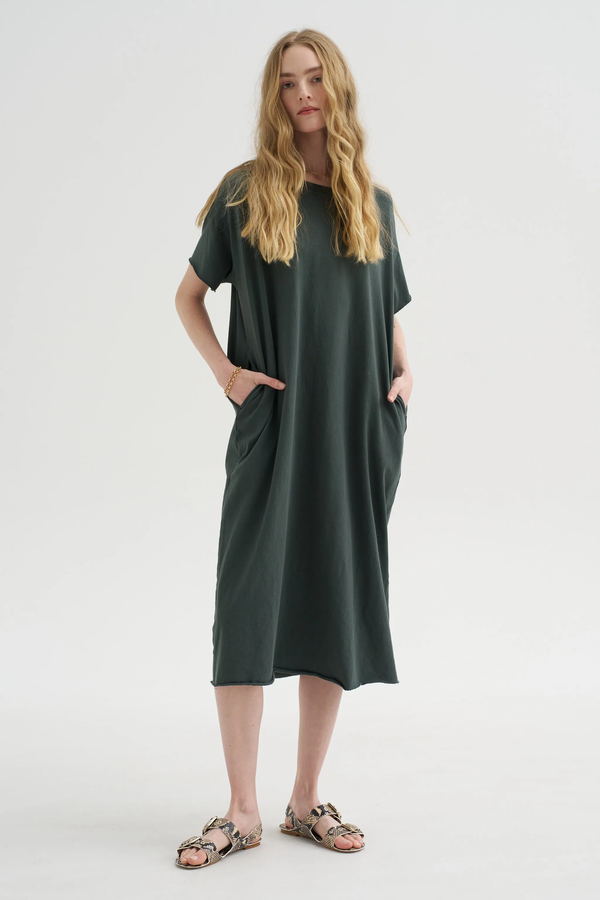 Long T-dress Hc, Thyme sold by Kick Pleat product image thumbnail 5