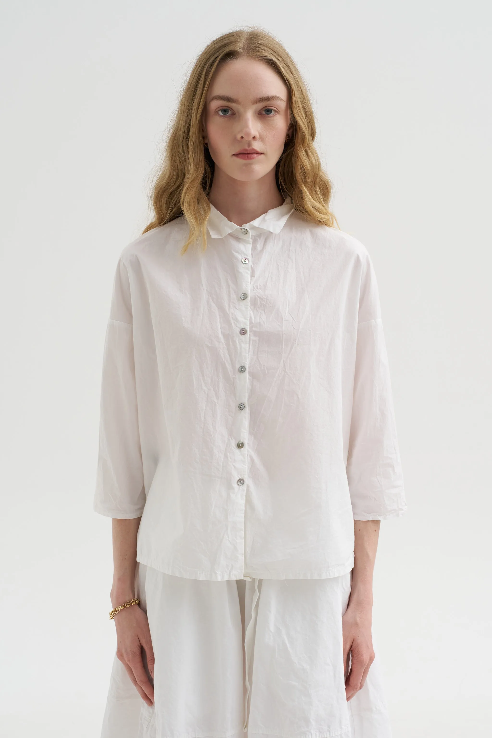 Short Collar Shirt Tc, White sold by Kick Pleat product image thumbnail 3