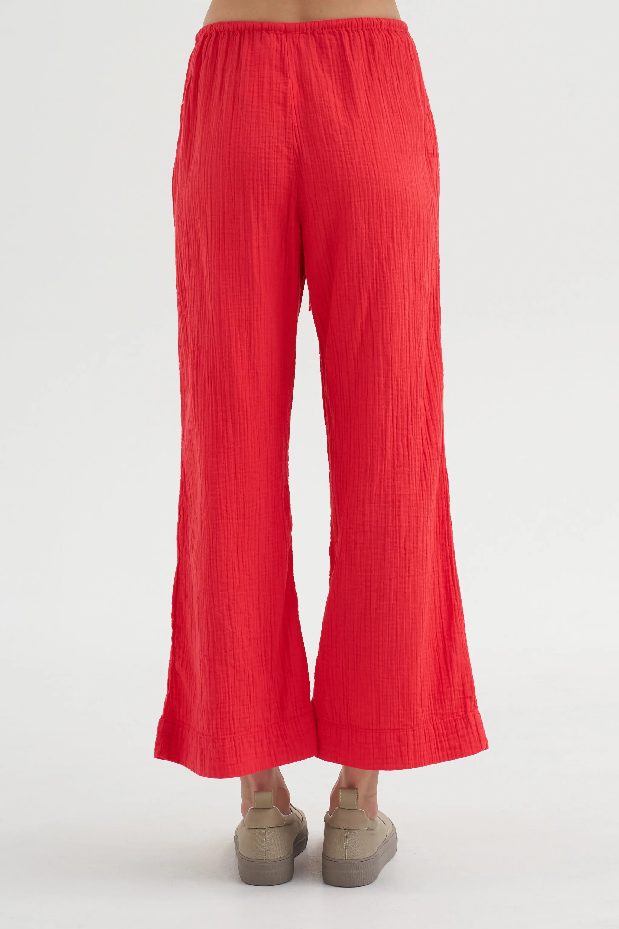 Drawstring Pant, Red sold by Kick Pleat product image thumbnail 4