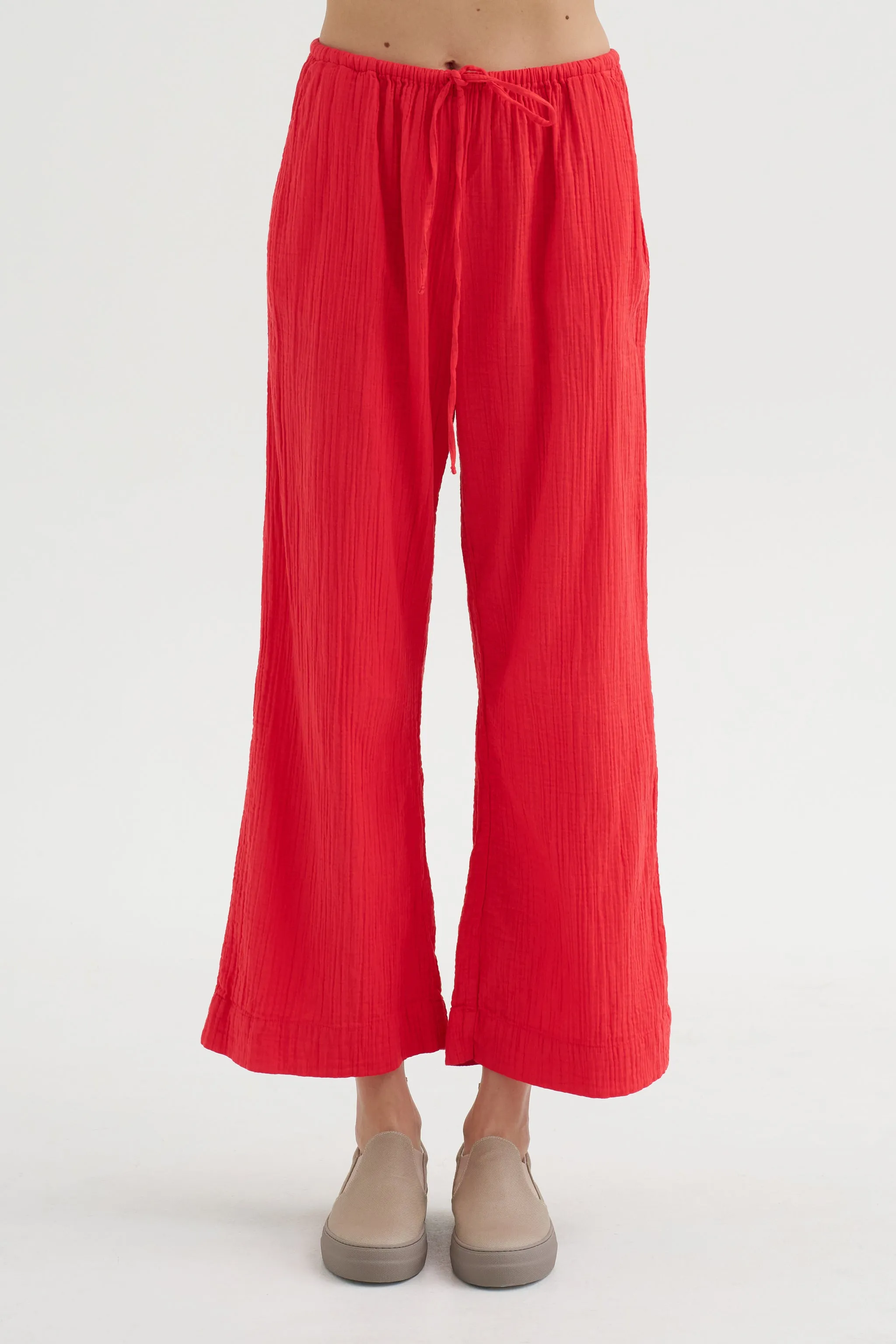 Drawstring Pant, Red sold by Kick Pleat product image thumbnail 2