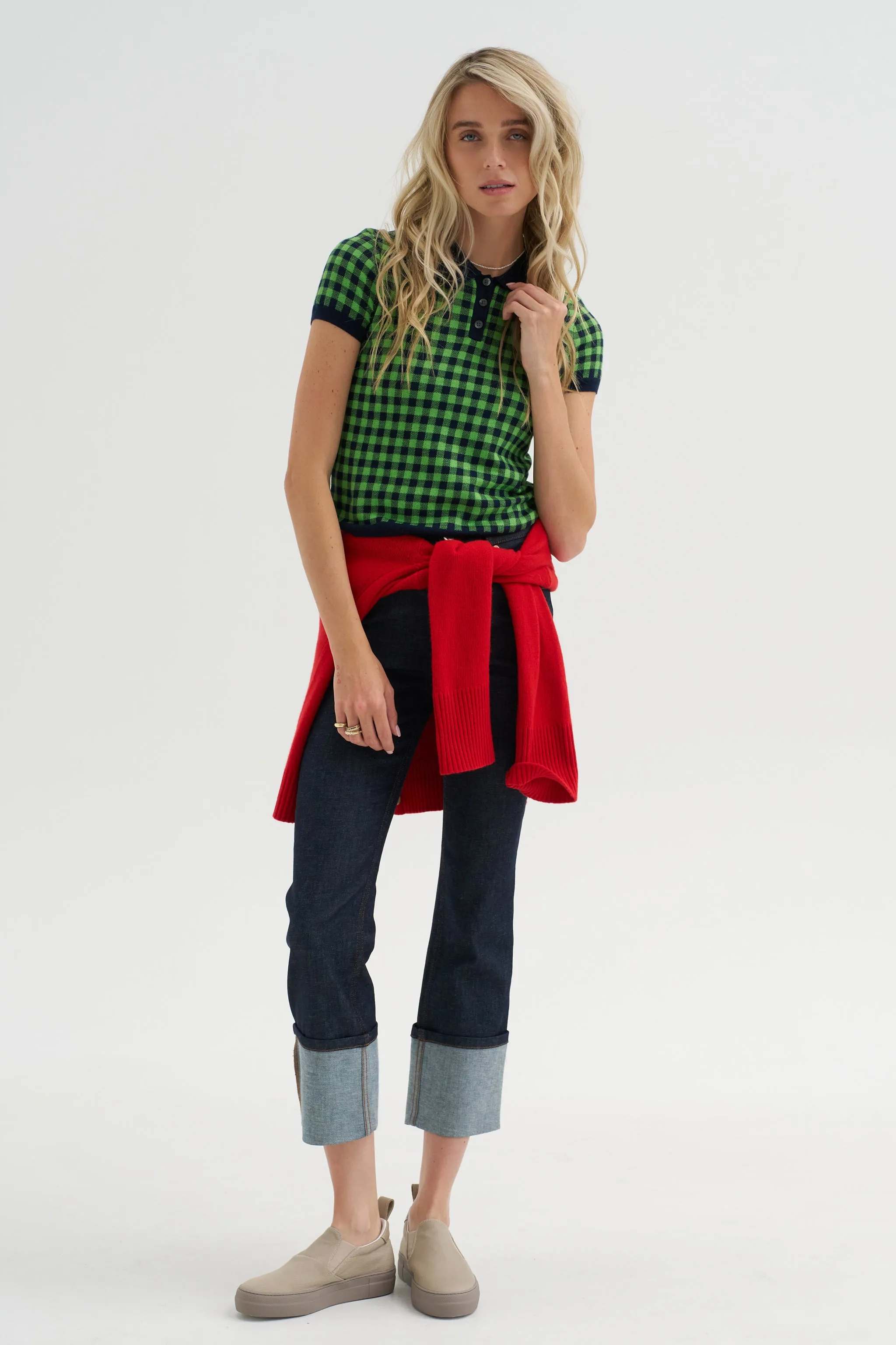Gingham Shrunken Polo sold by Kick Pleat product image thumbnail 2