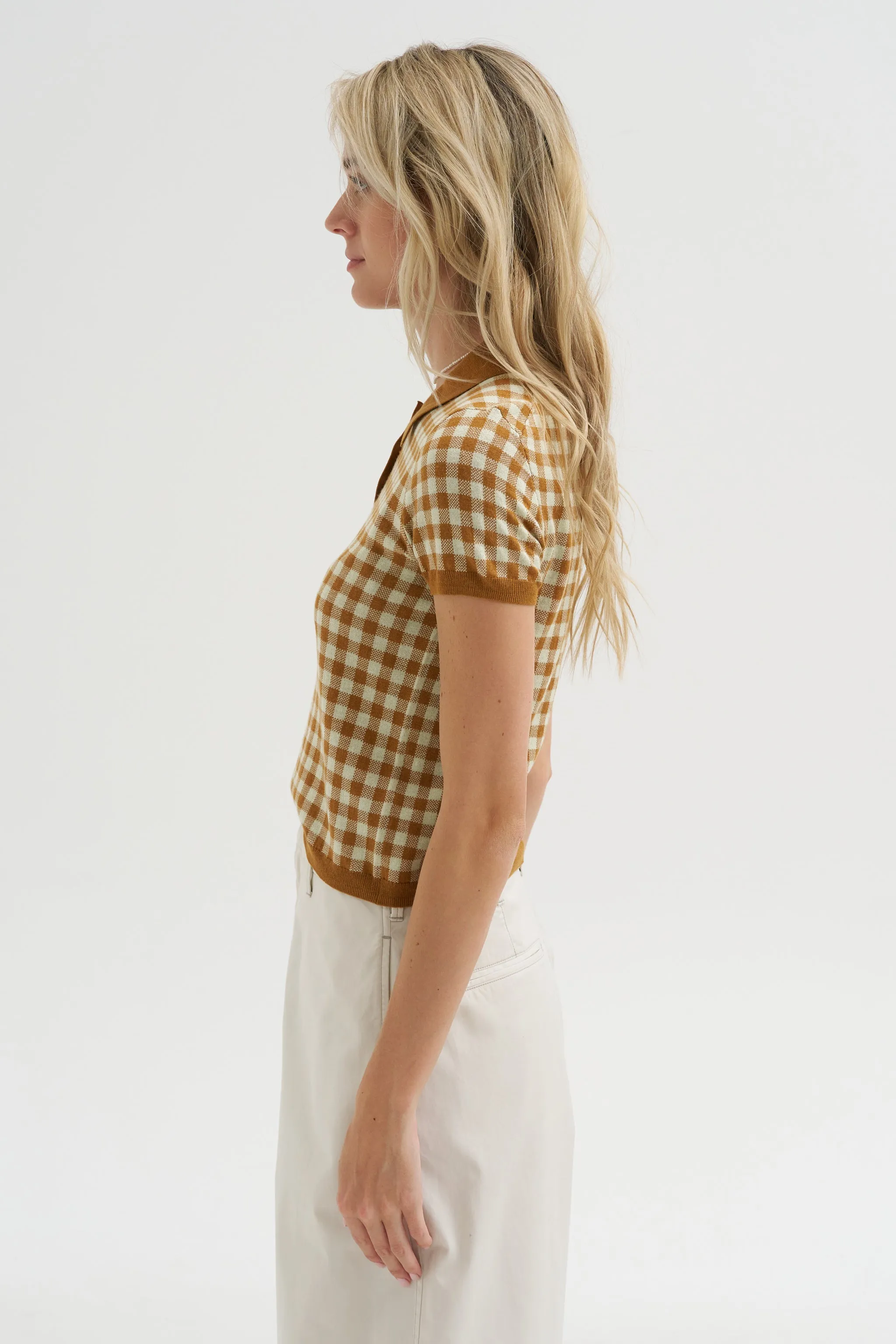 Gingham Shrunken Polo sold by Kick Pleat product image thumbnail 4
