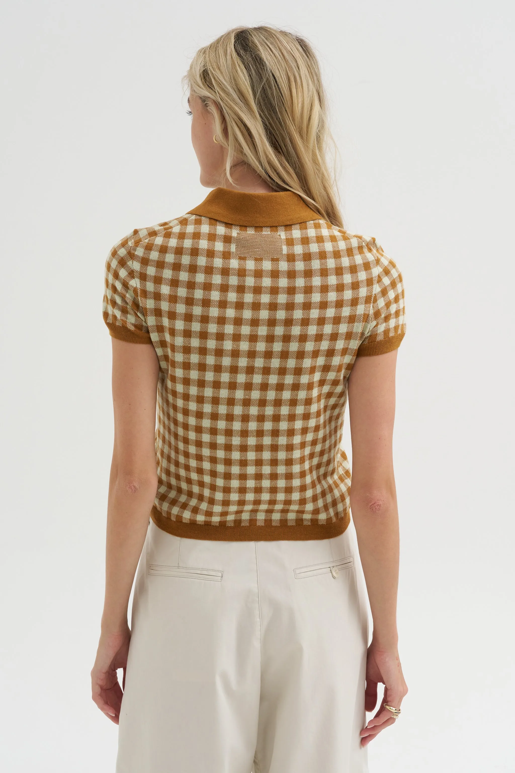Gingham Shrunken Polo sold by Kick Pleat product image thumbnail 5