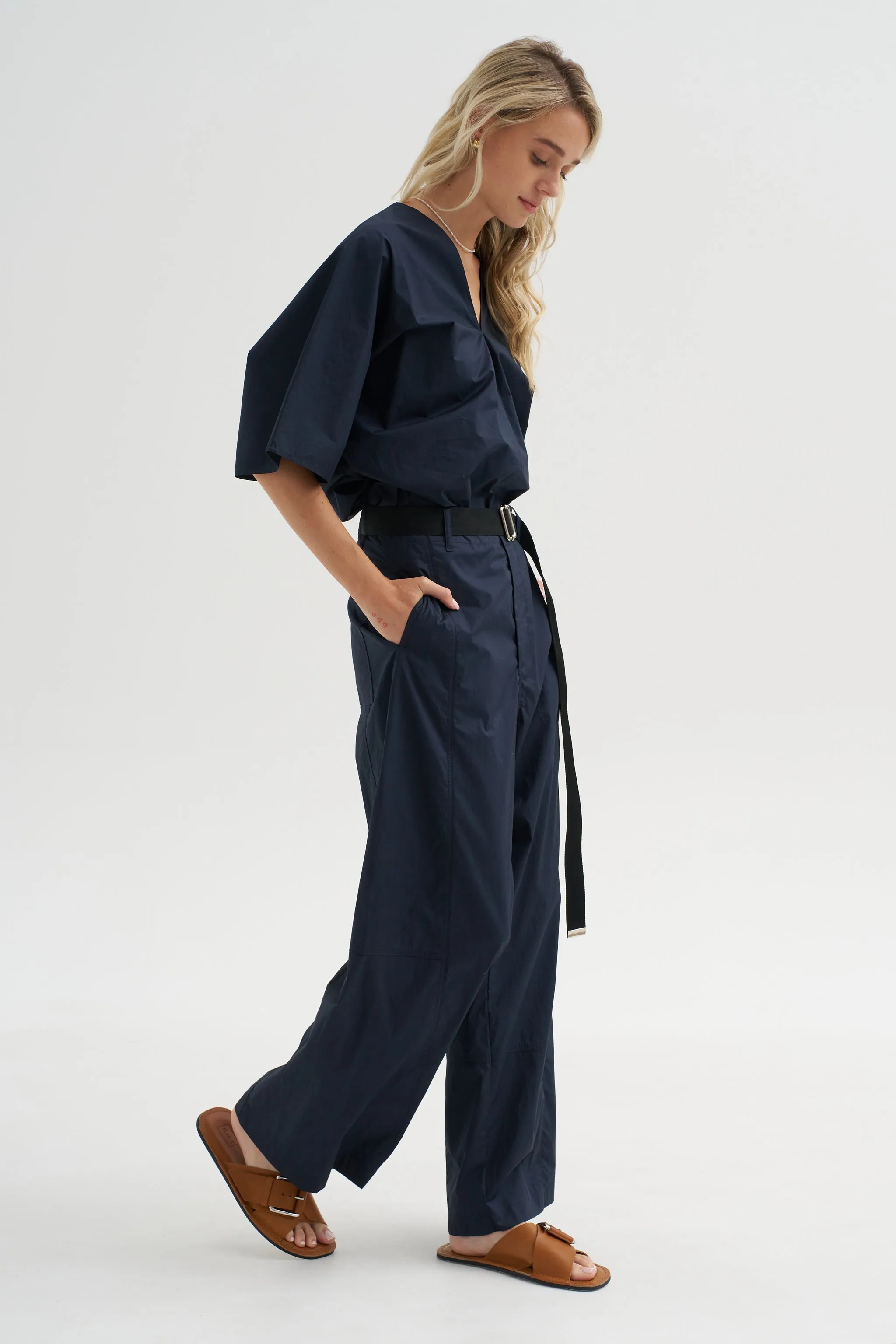 Wide Leg Trousers, Blue-Black sold by Kick Pleat product image thumbnail 5