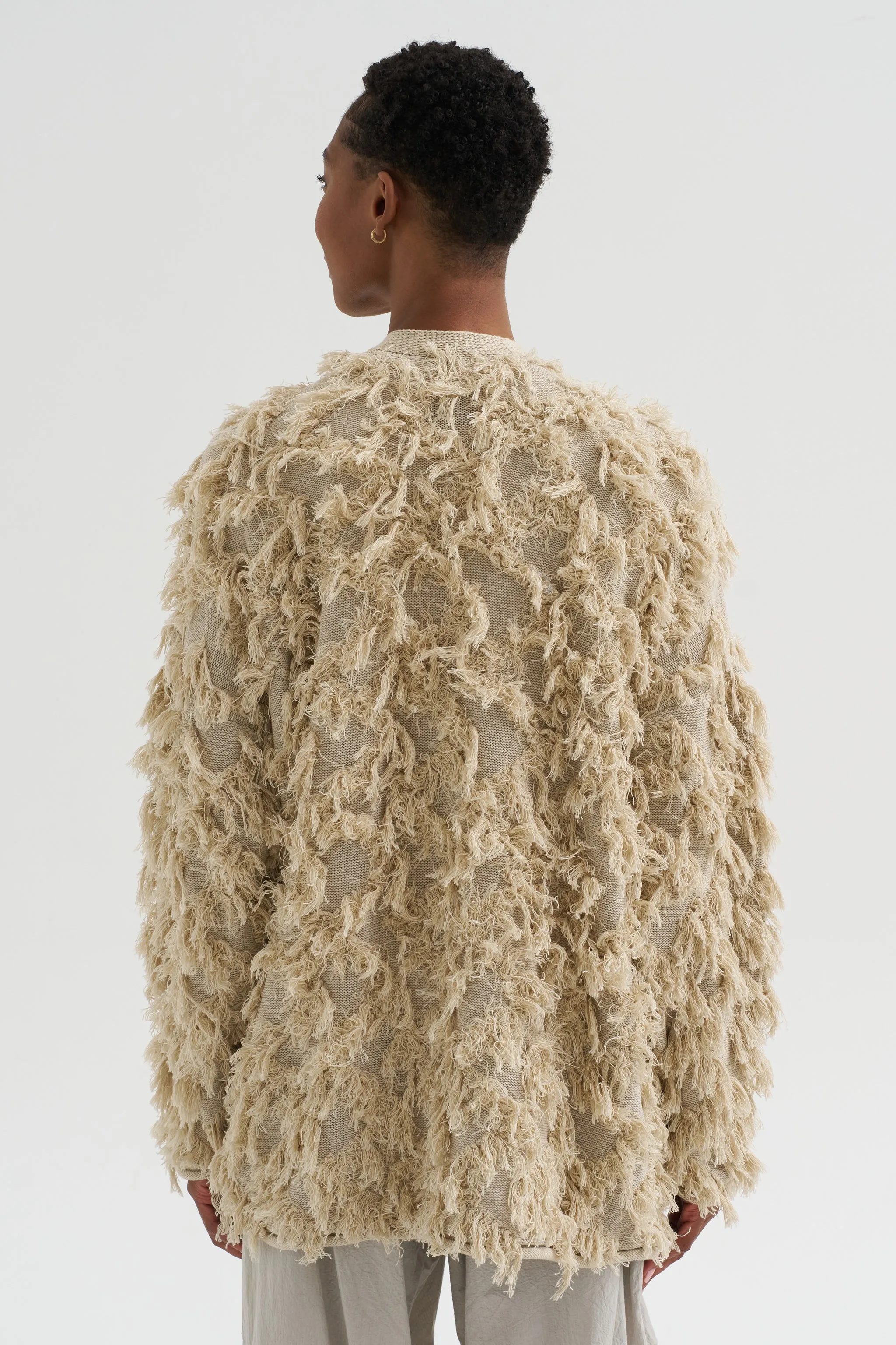 Tufted Cardigan, Flax sold by Kick Pleat product image thumbnail 4