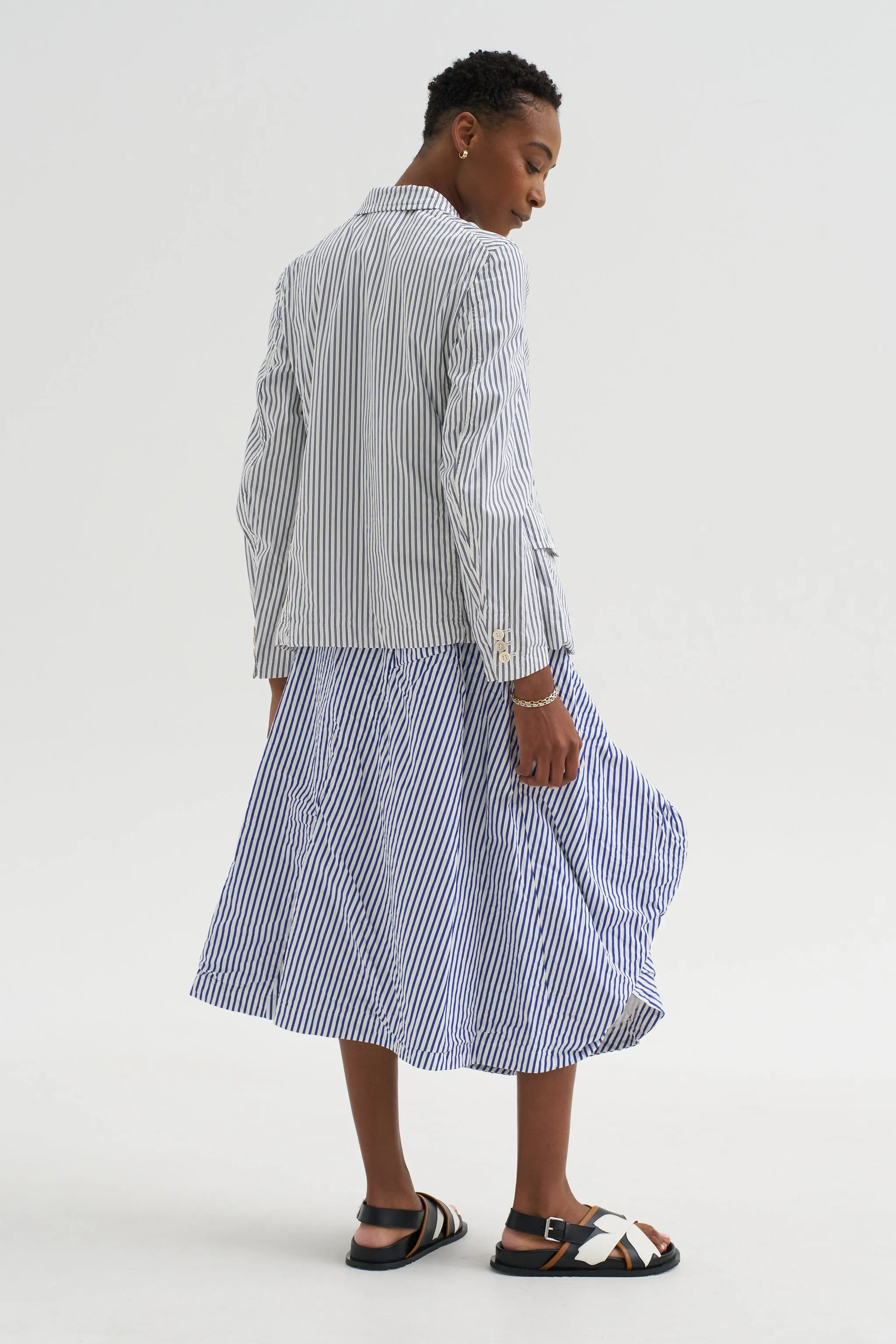 Stripe Skirt, White & Blue sold by Kick Pleat product image thumbnail 5