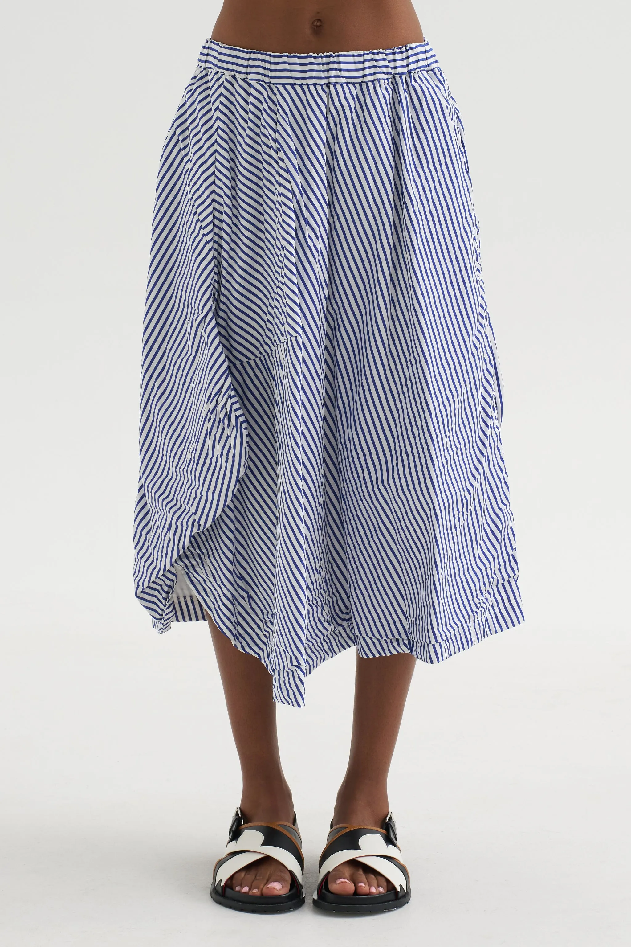 Stripe Skirt, White & Blue sold by Kick Pleat product image thumbnail 2