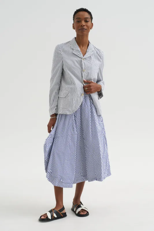 Stripe Skirt, White & Blue made by Comme des Garcons