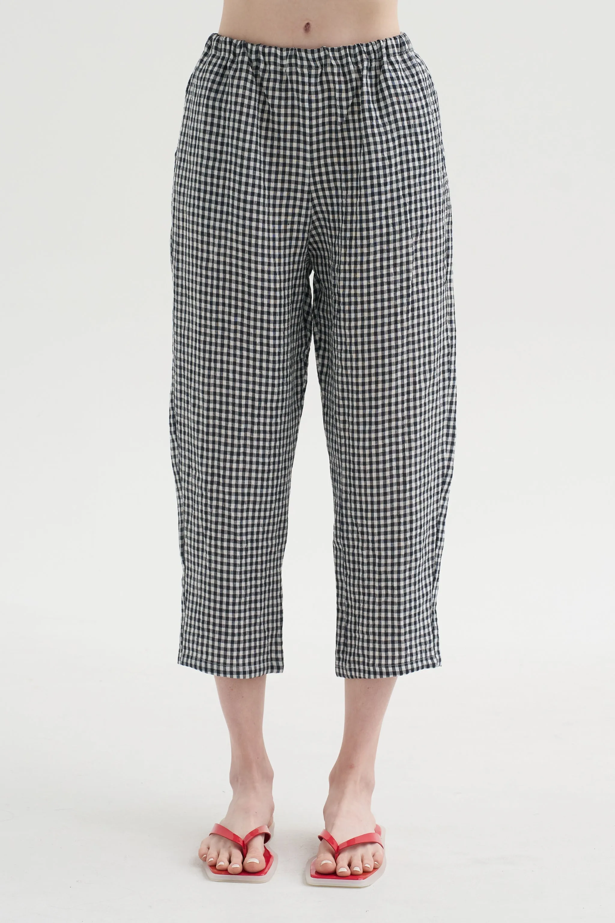 Vichy Linen Trousers, Abyss sold by Kick Pleat product image thumbnail 2