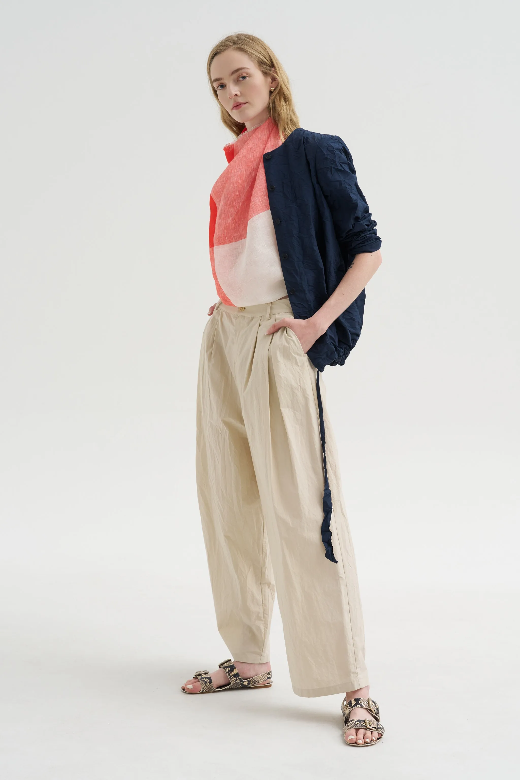 Tech Poplin Trousers, Cappucino sold by Kick Pleat