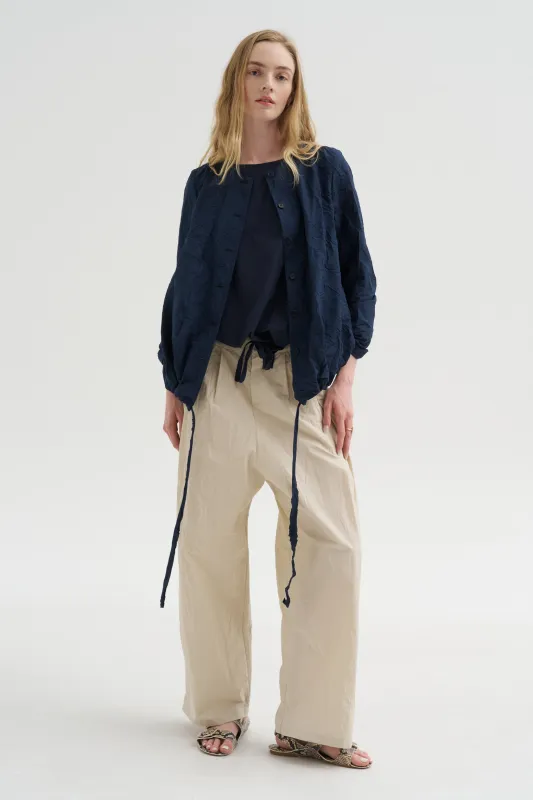 Crinkle Poplin Jacket, Abyss made by A Punto B