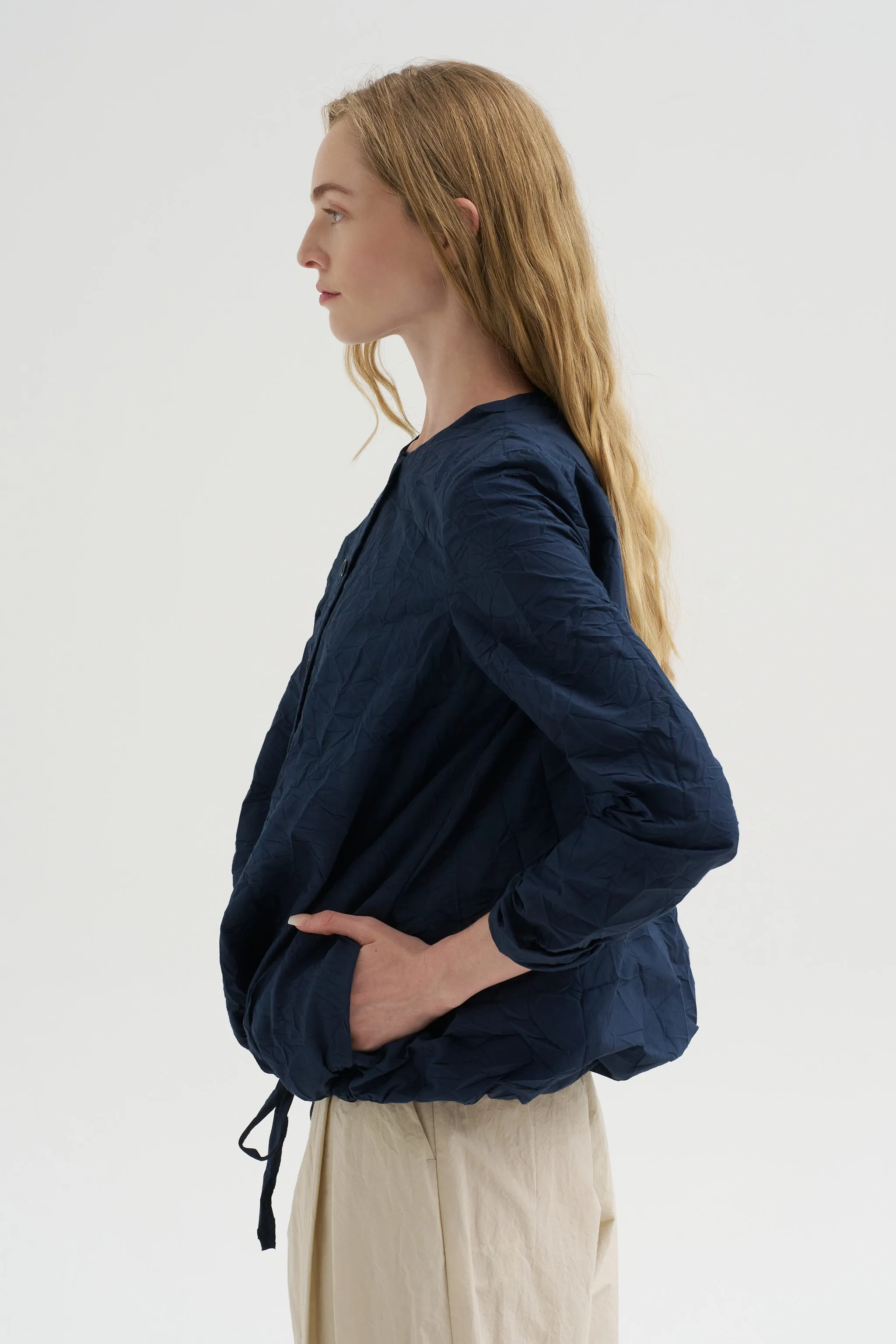 Crinkle Poplin Jacket, Abyss sold by Kick Pleat product image thumbnail 3
