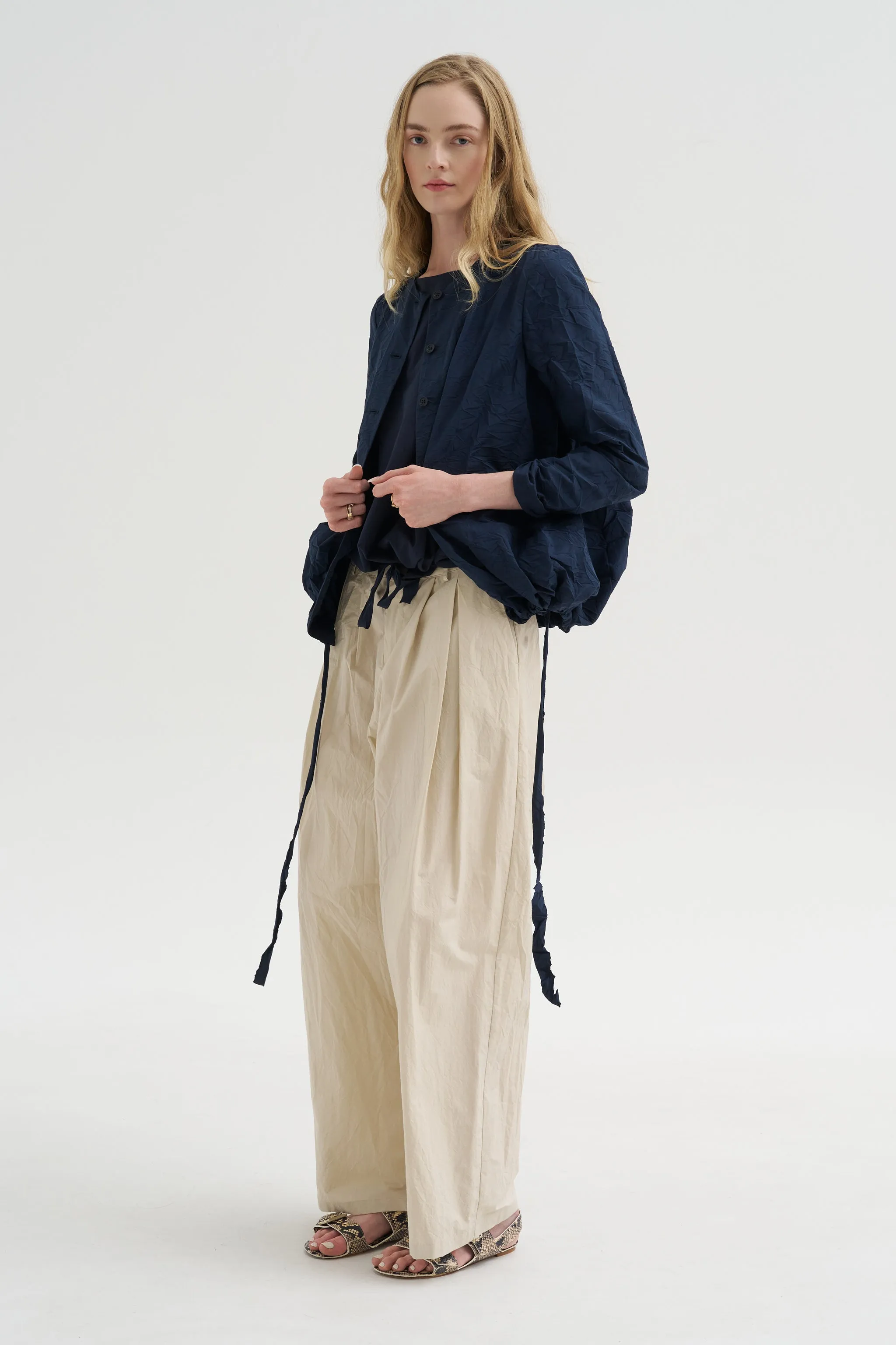 Crinkle Poplin Jacket, Abyss sold by Kick Pleat product image thumbnail 5