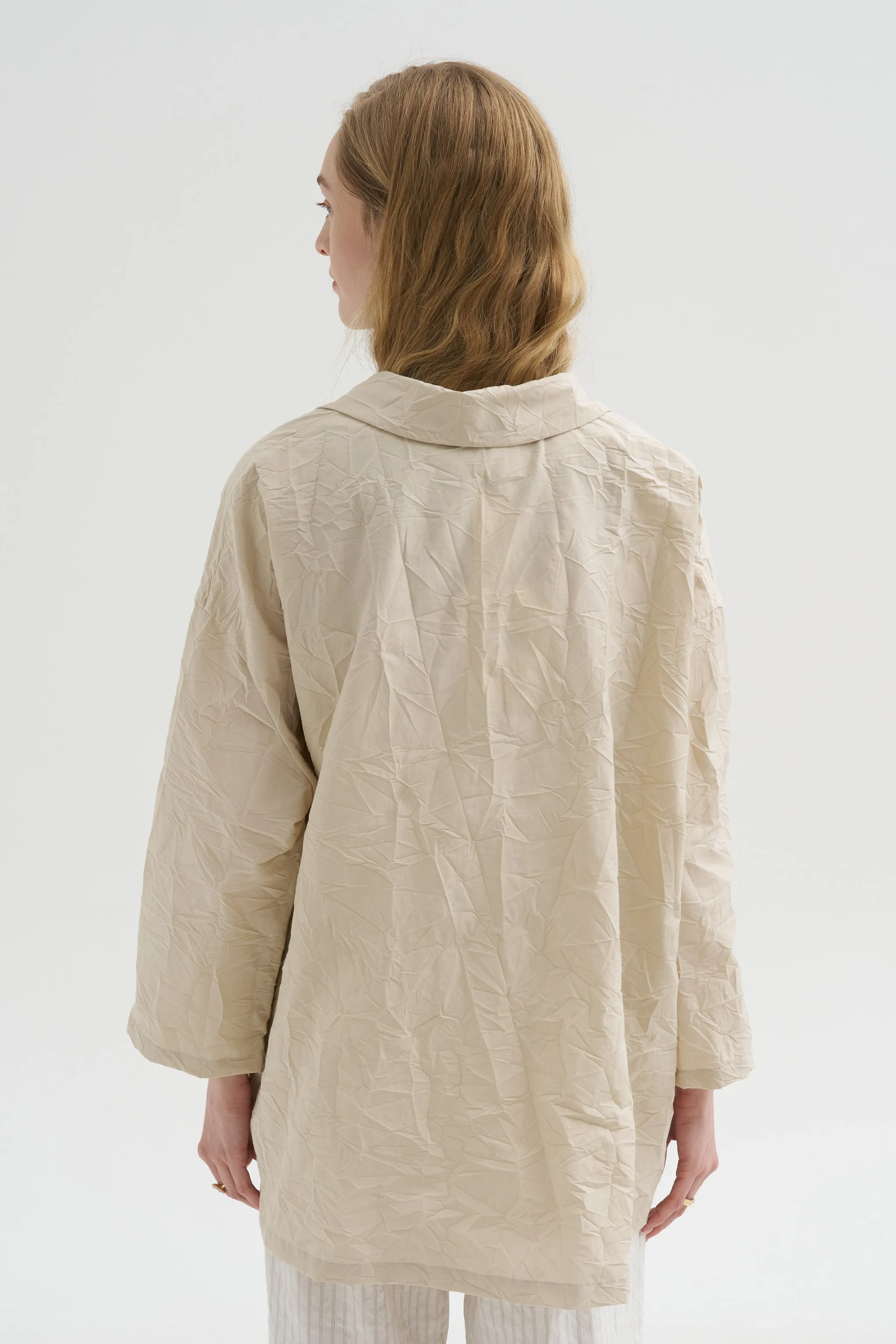 Crinkle Poplin Jacket, Cappuccino sold by Kick Pleat product image thumbnail 4