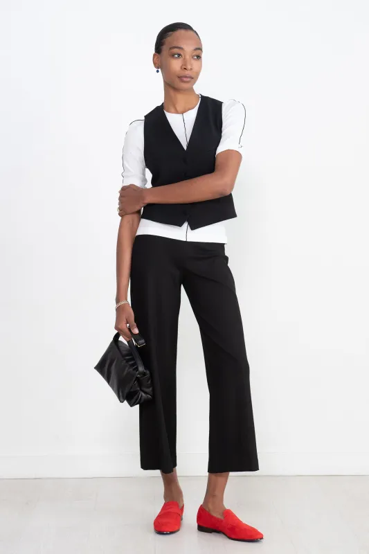 Pull On Straight Trouser, Black made by Rosetta Getty