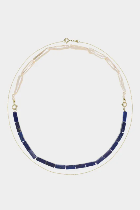 Princesa Kit, Lapis Lazuli & Stick Pearl made by Aliita