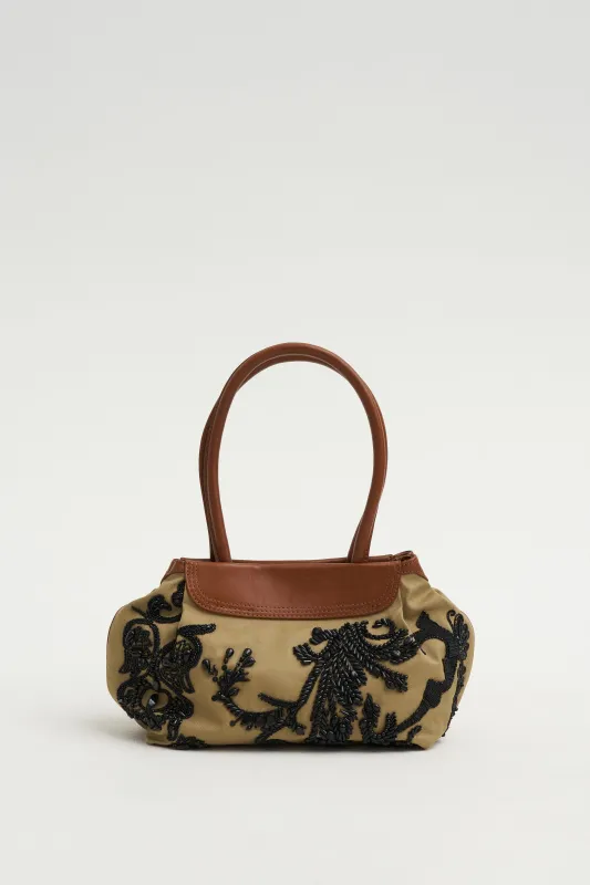 Beaded Handbag, Camel made by Dries Van Noten