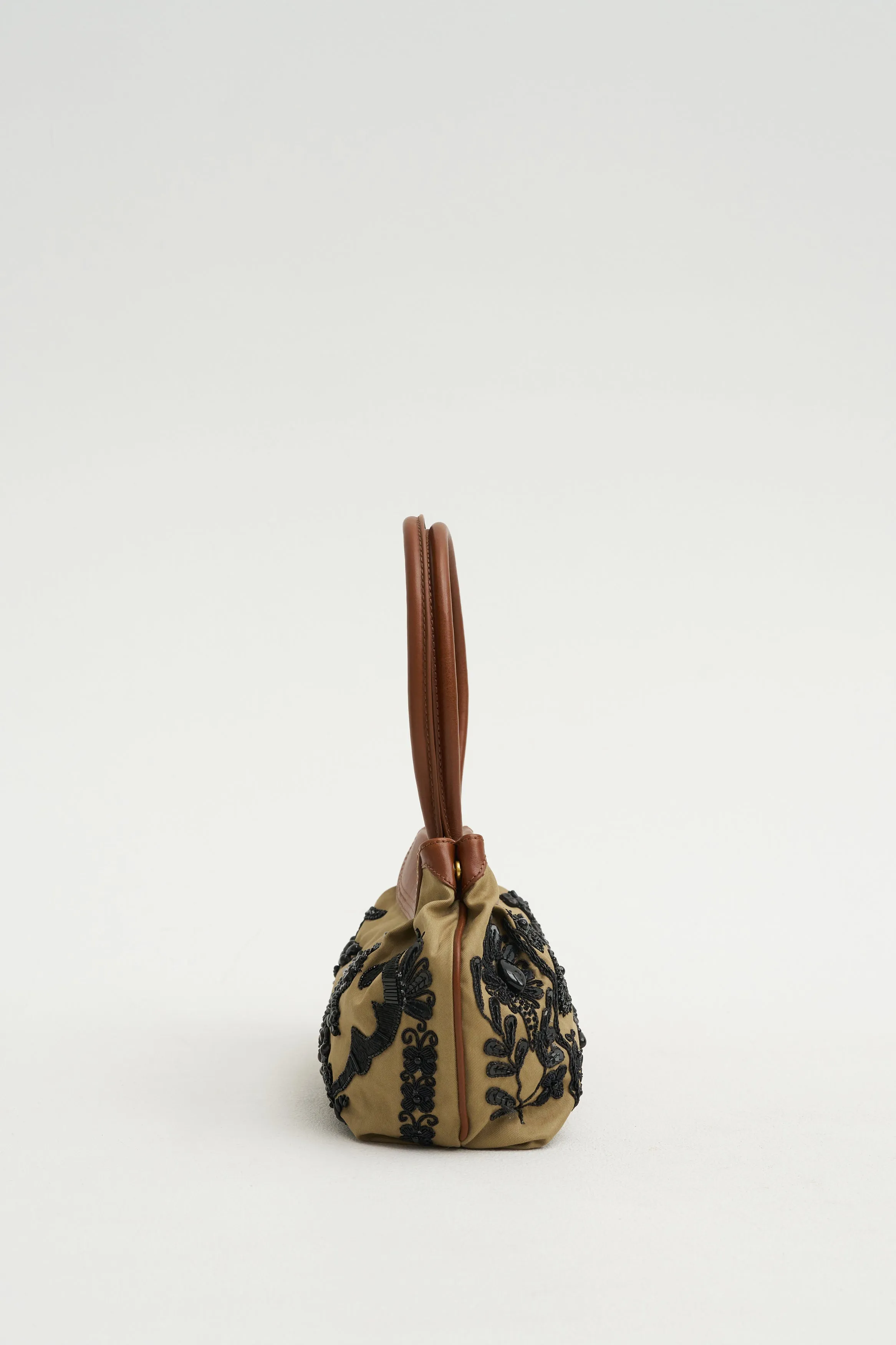 Beaded Handbag, Camel sold by Kick Pleat product image thumbnail 3