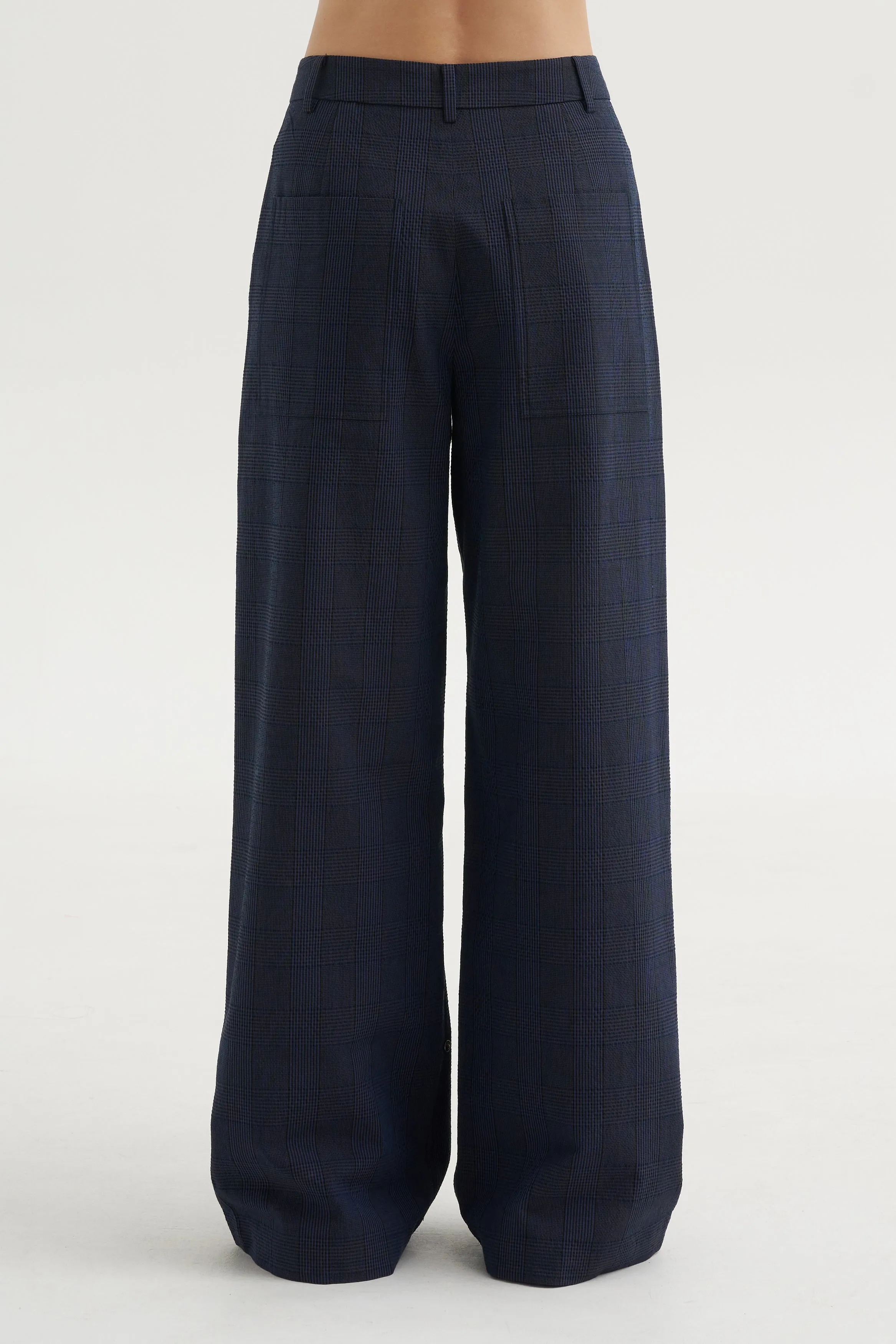 Menswear Crepon Stella Full Length Pant, Navy Multi sold by Kick Pleat product image thumbnail 5