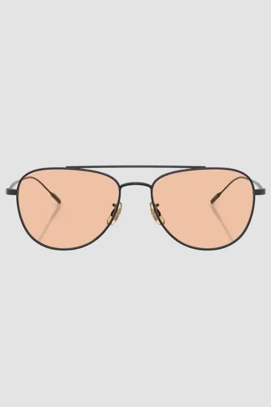 Stilson, Matte Black & Brown Wash made by Oliver Peoples