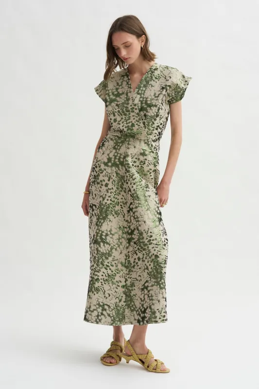 Wrap Omi Dress, Green made by Zero + Maria Cornejo