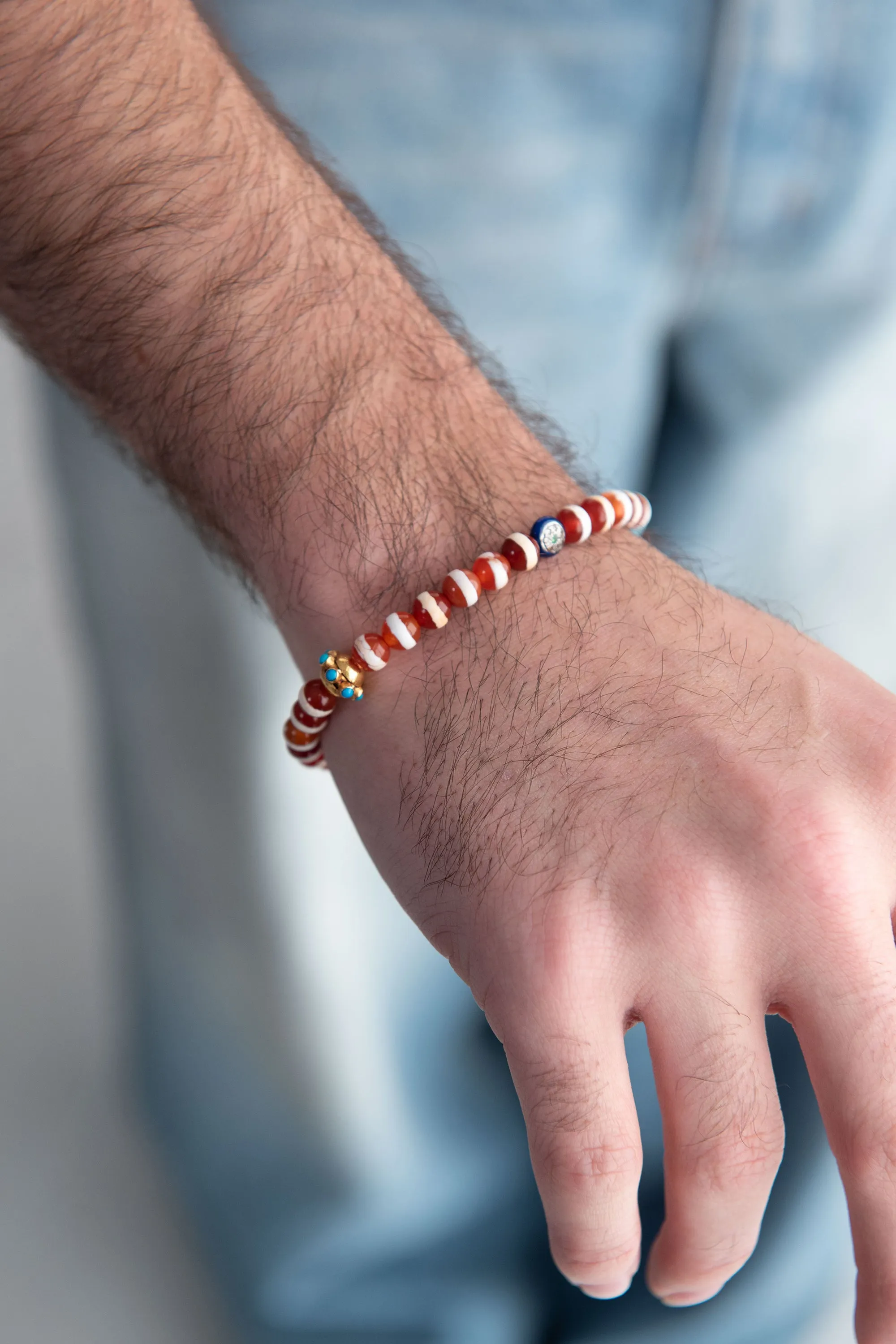 Stripe Bracelet, Brown Agate sold by Kick Pleat product image thumbnail 3