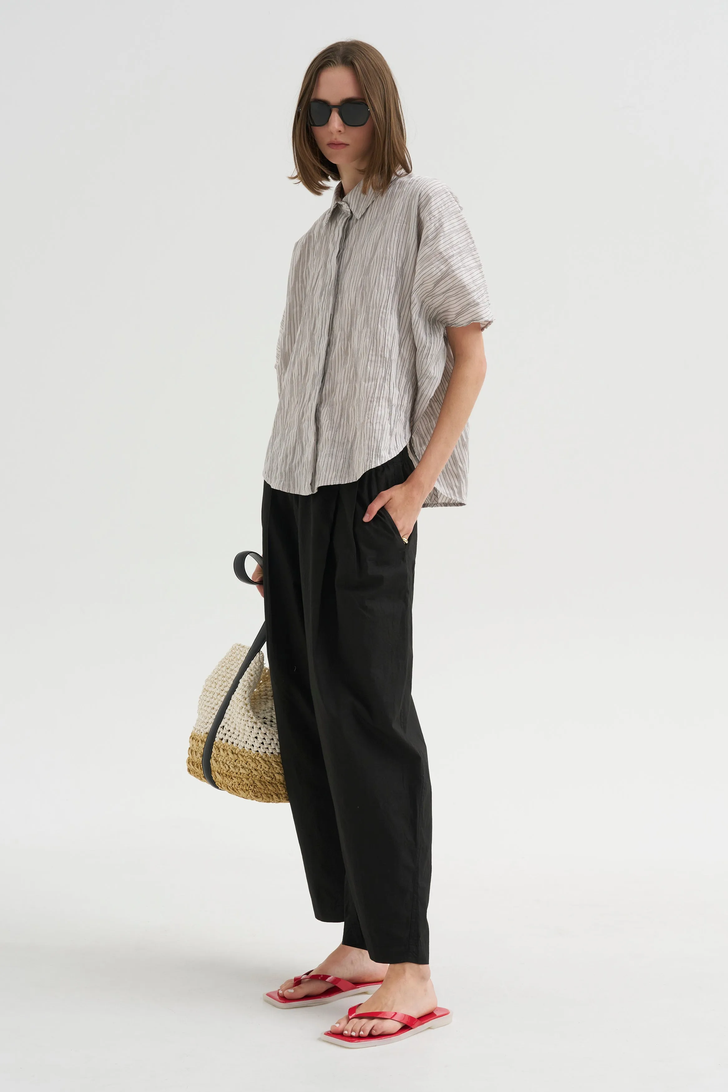 Spa Pleat Pant, Black sold by Kick Pleat