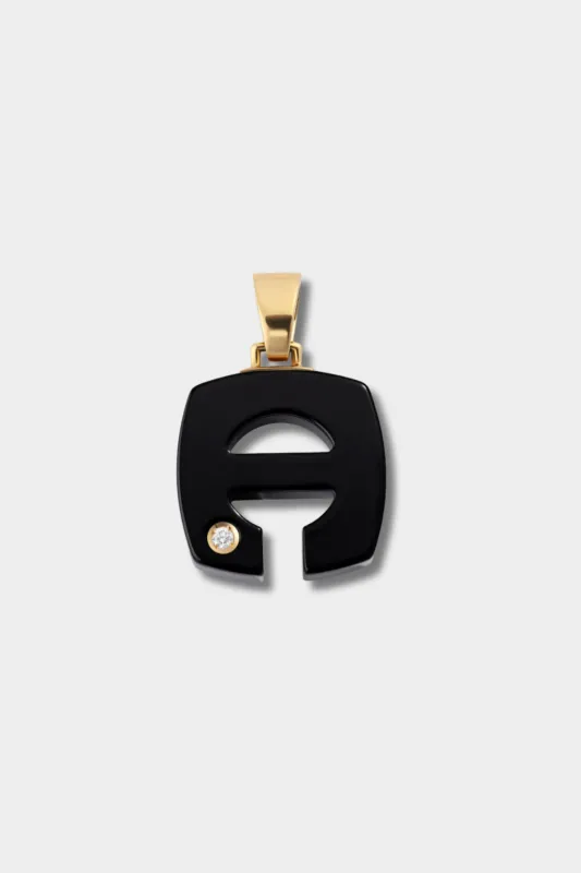 Onyx Splendente Letter Pendant - A, Black made by Renato Cipullo