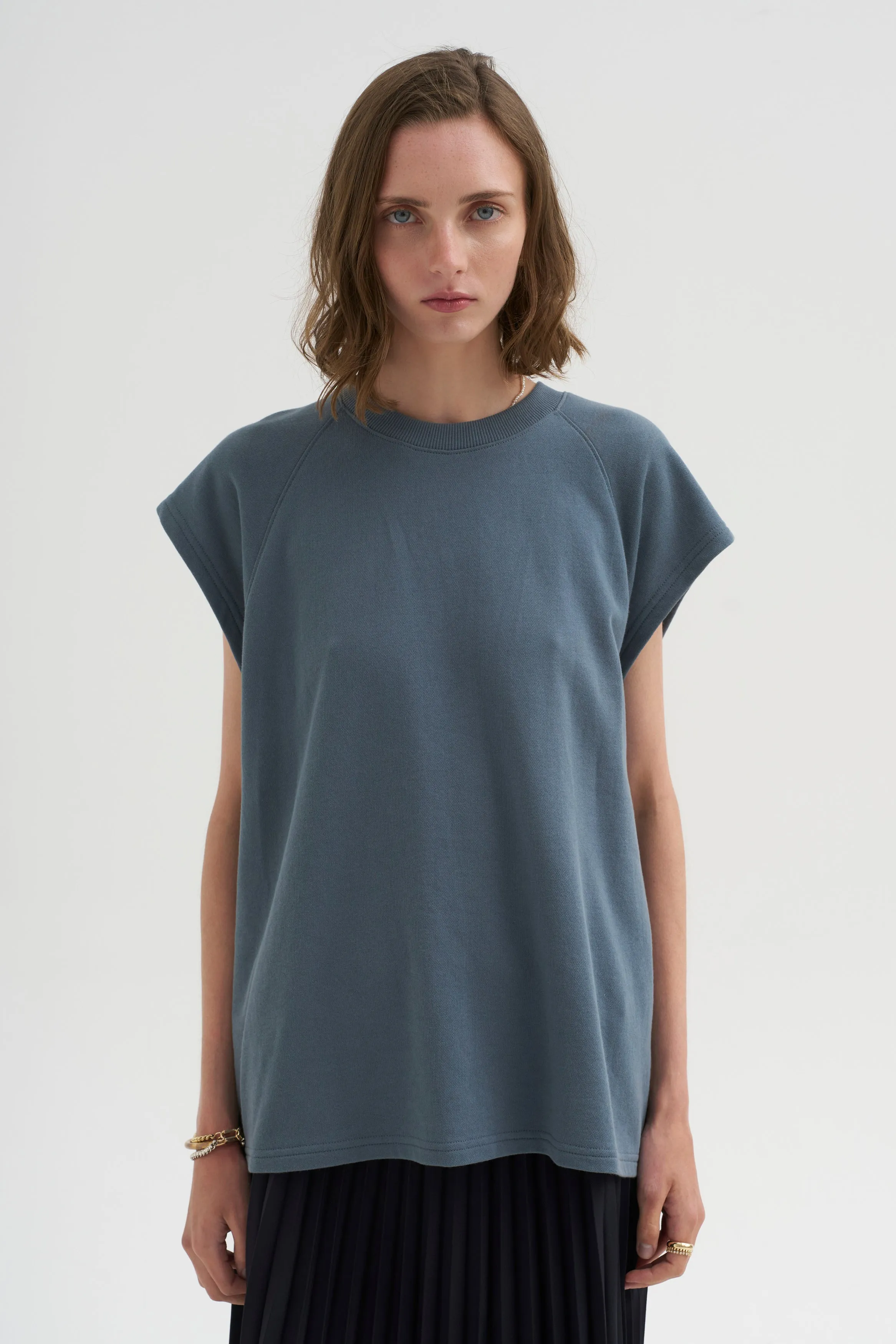 Light Weight Sweatshirting Sleeveless Easy Top sold by Kick Pleat product image thumbnail 3