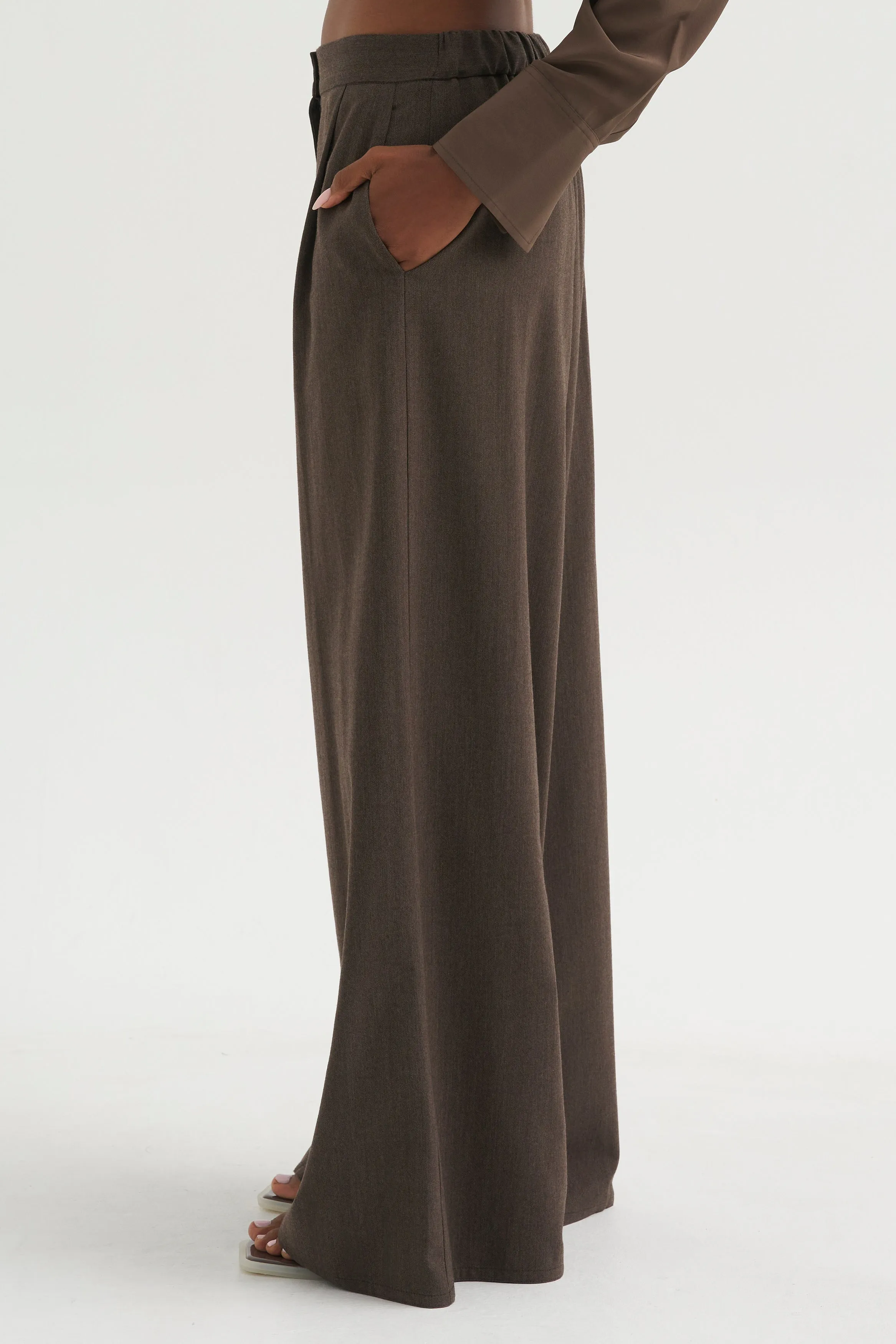 Full Pants - Spigato, Dark Taupe sold by Kick Pleat product image thumbnail 3