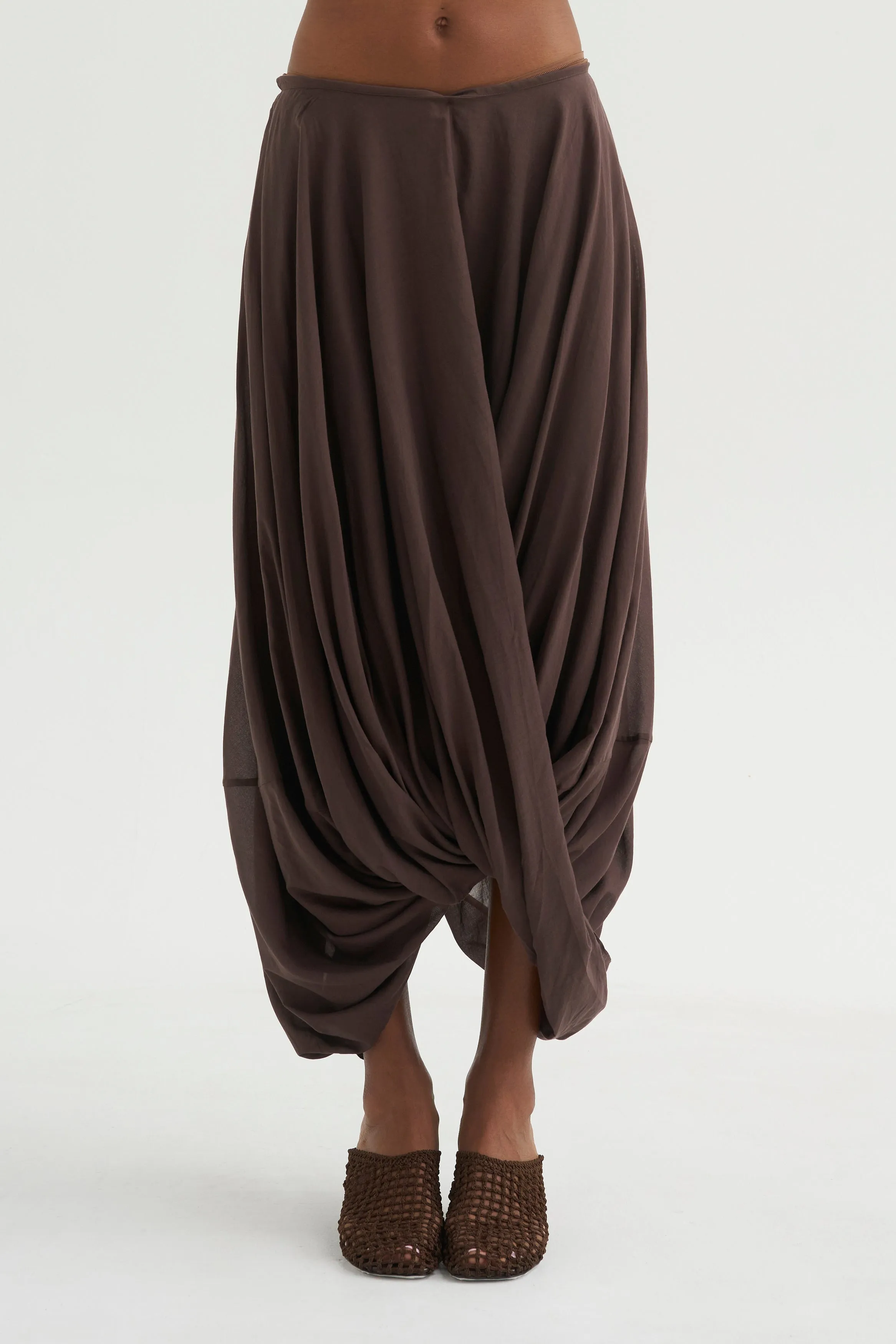 Cocoon Skirt, Walnut sold by Kick Pleat product image thumbnail 2