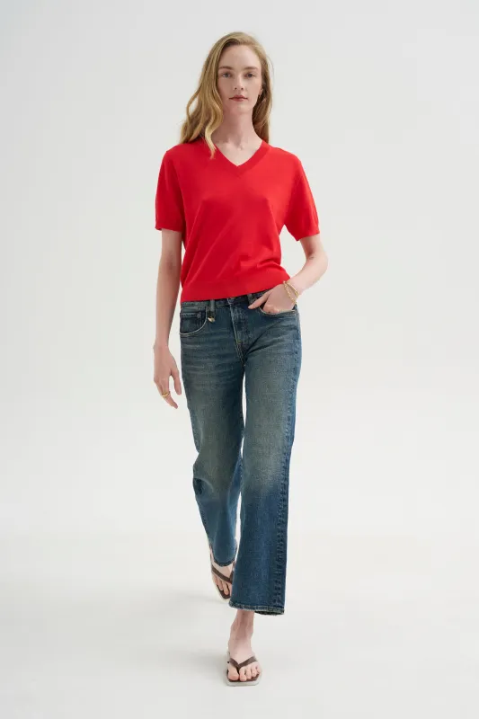 Joan Kick Flare Jean, Melvin Blue Stretch made by R13