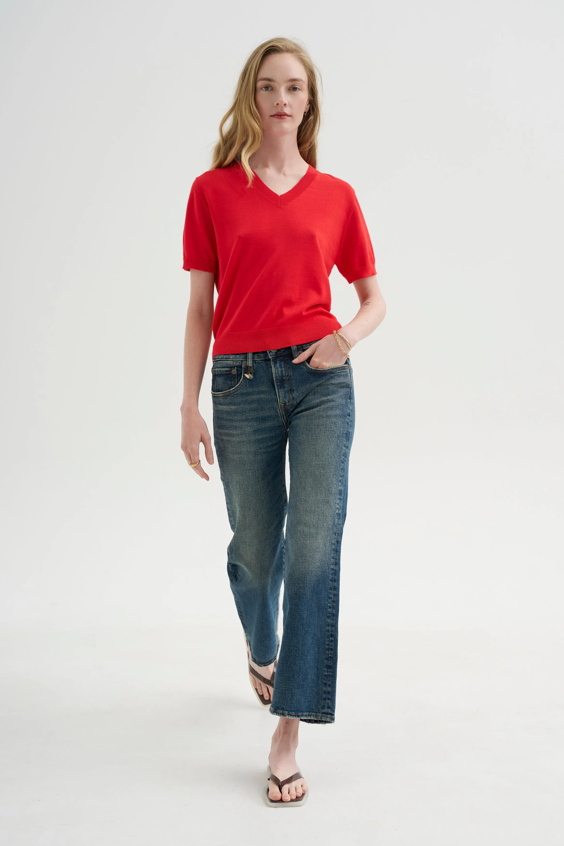 Joan Kick Flare Jean, Melvin Blue Stretch sold by Kick Pleat