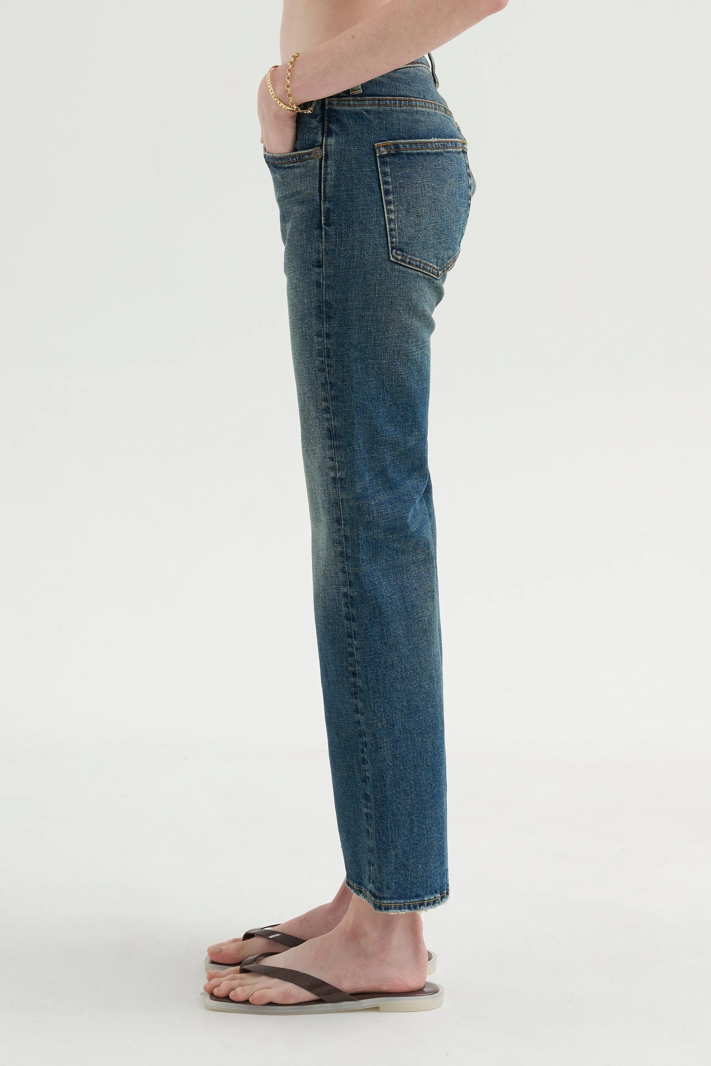 Joan Kick Flare Jean, Melvin Blue Stretch sold by Kick Pleat product image thumbnail 3