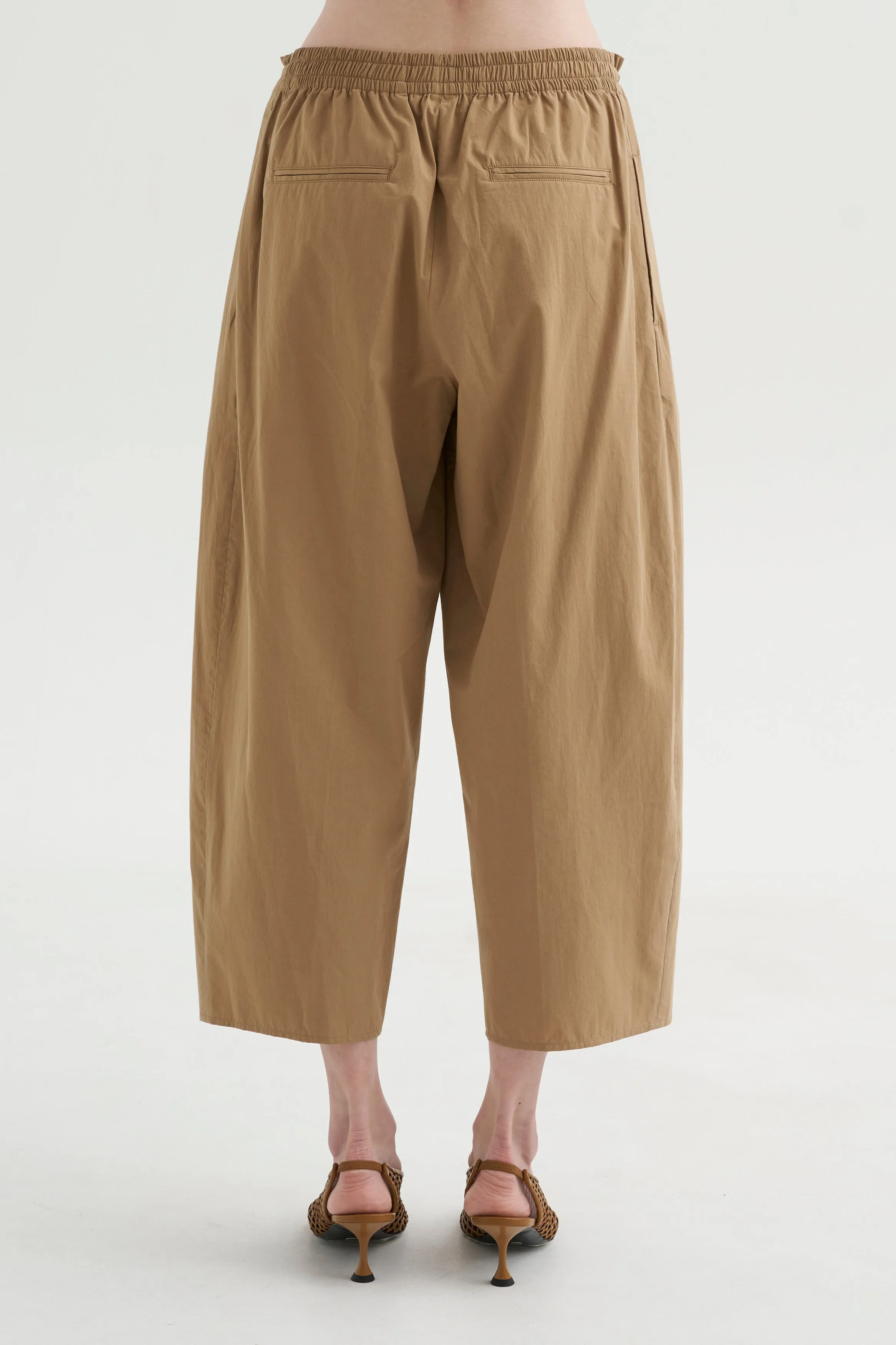 Balloon Drawstring Trouser, Walnut sold by Kick Pleat product image thumbnail 4