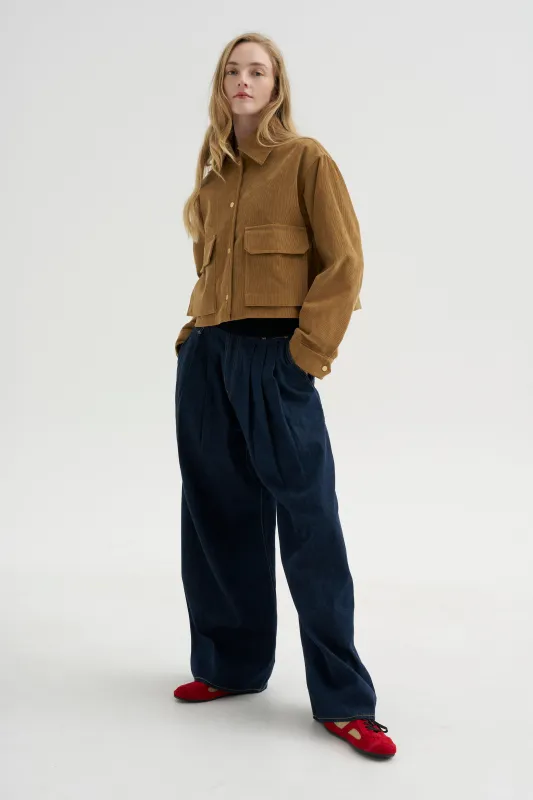 Cropped A-line Jacket, Caramel made by MARIA McMANUS