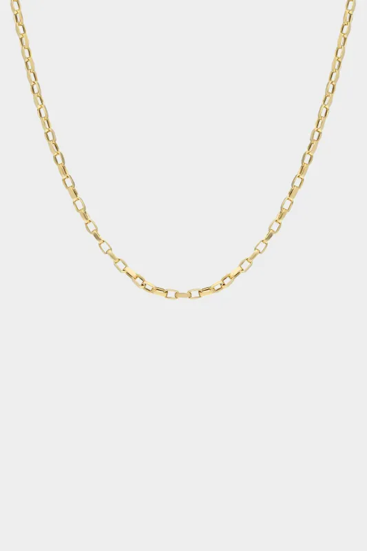 Medium Open Box Chain, Yellow Gold made by Kick Pleat
