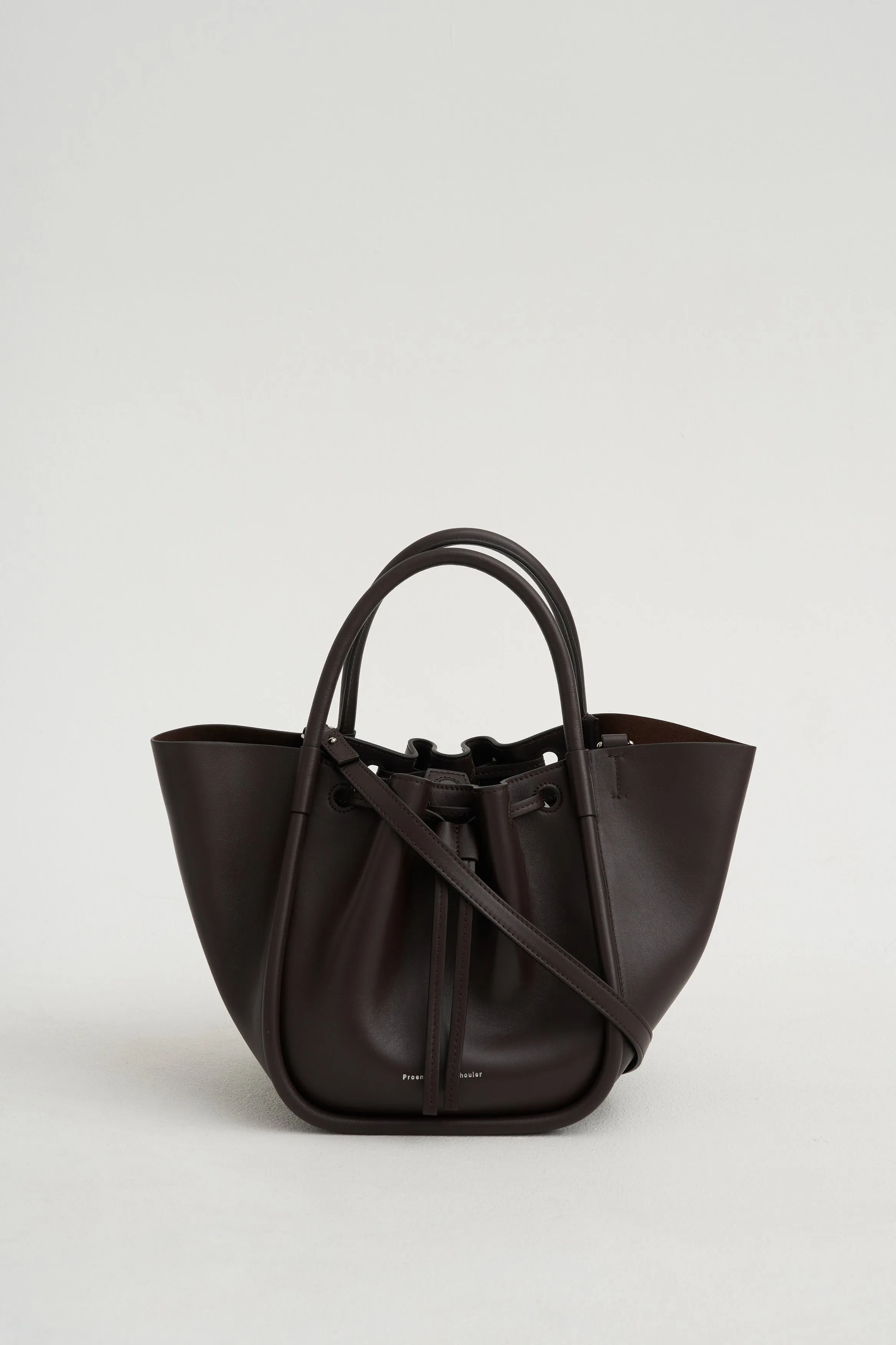 Small Ruched Tote, Espresso sold by Kick Pleat product image thumbnail 4