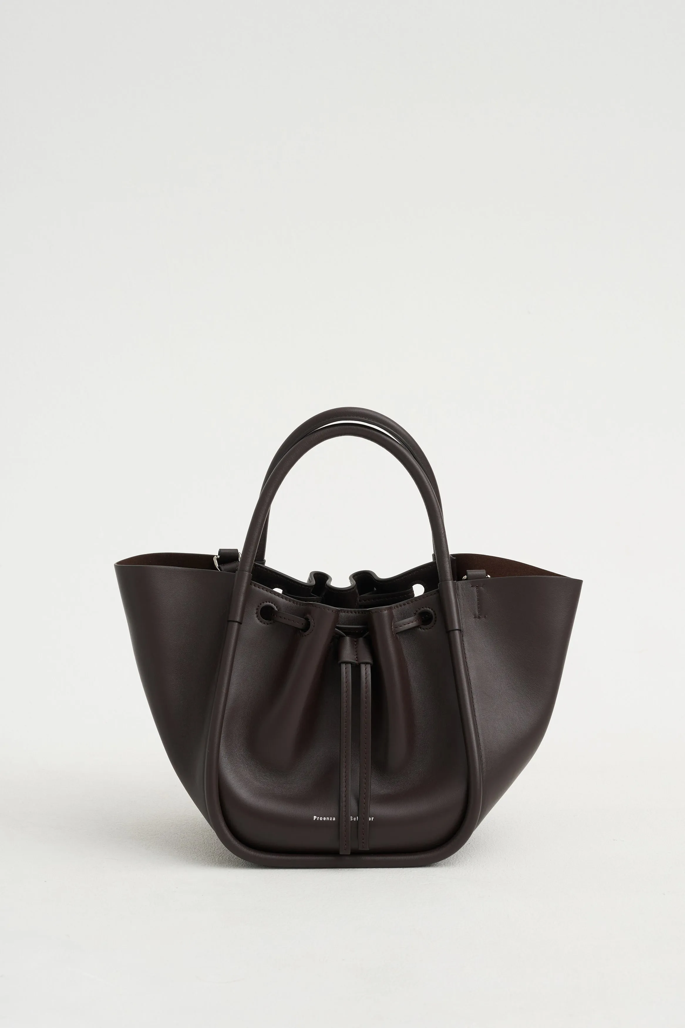 Small Ruched Tote, Espresso sold by Kick Pleat