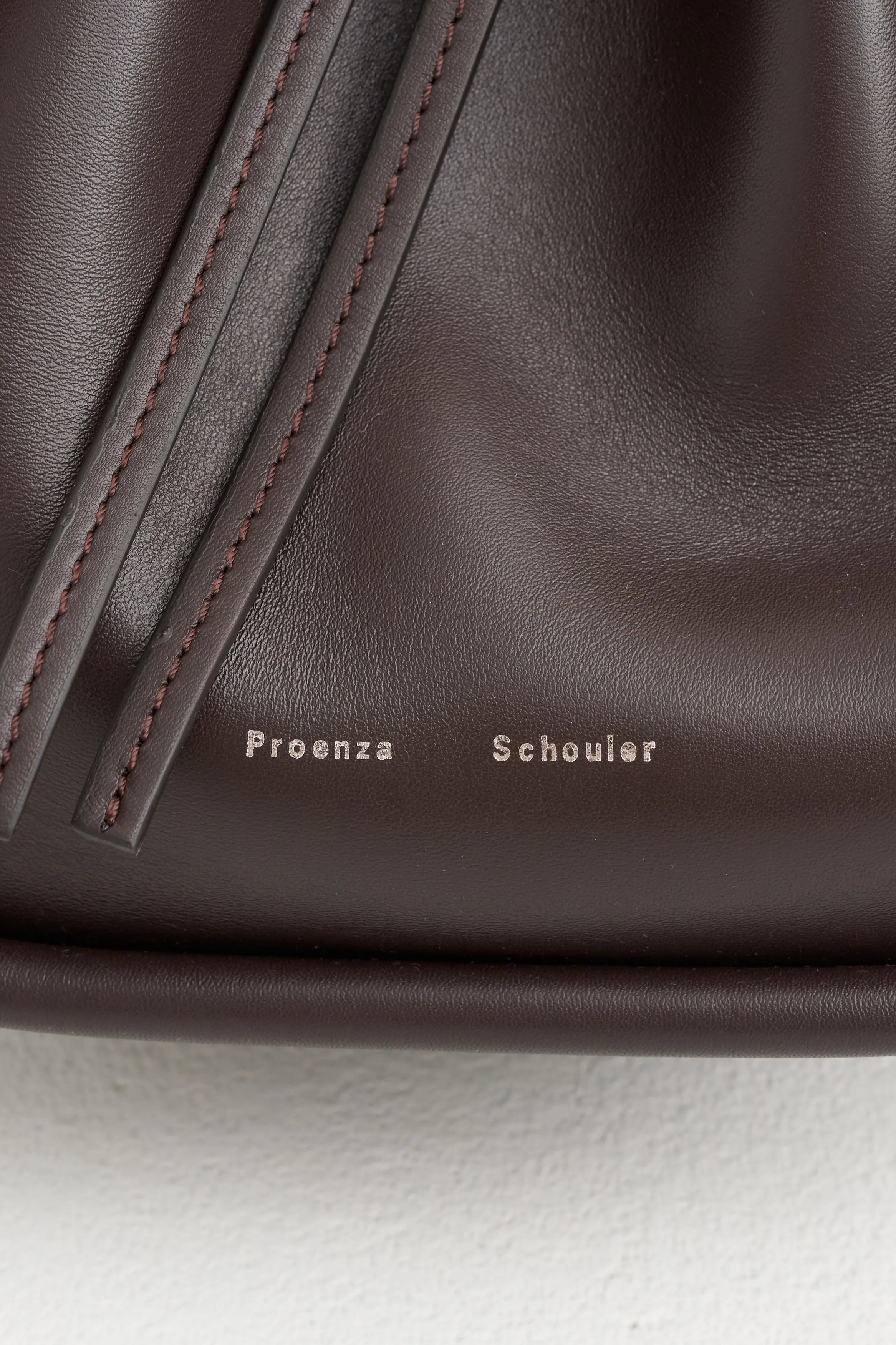 Small Ruched Tote, Espresso sold by Kick Pleat product image thumbnail 5