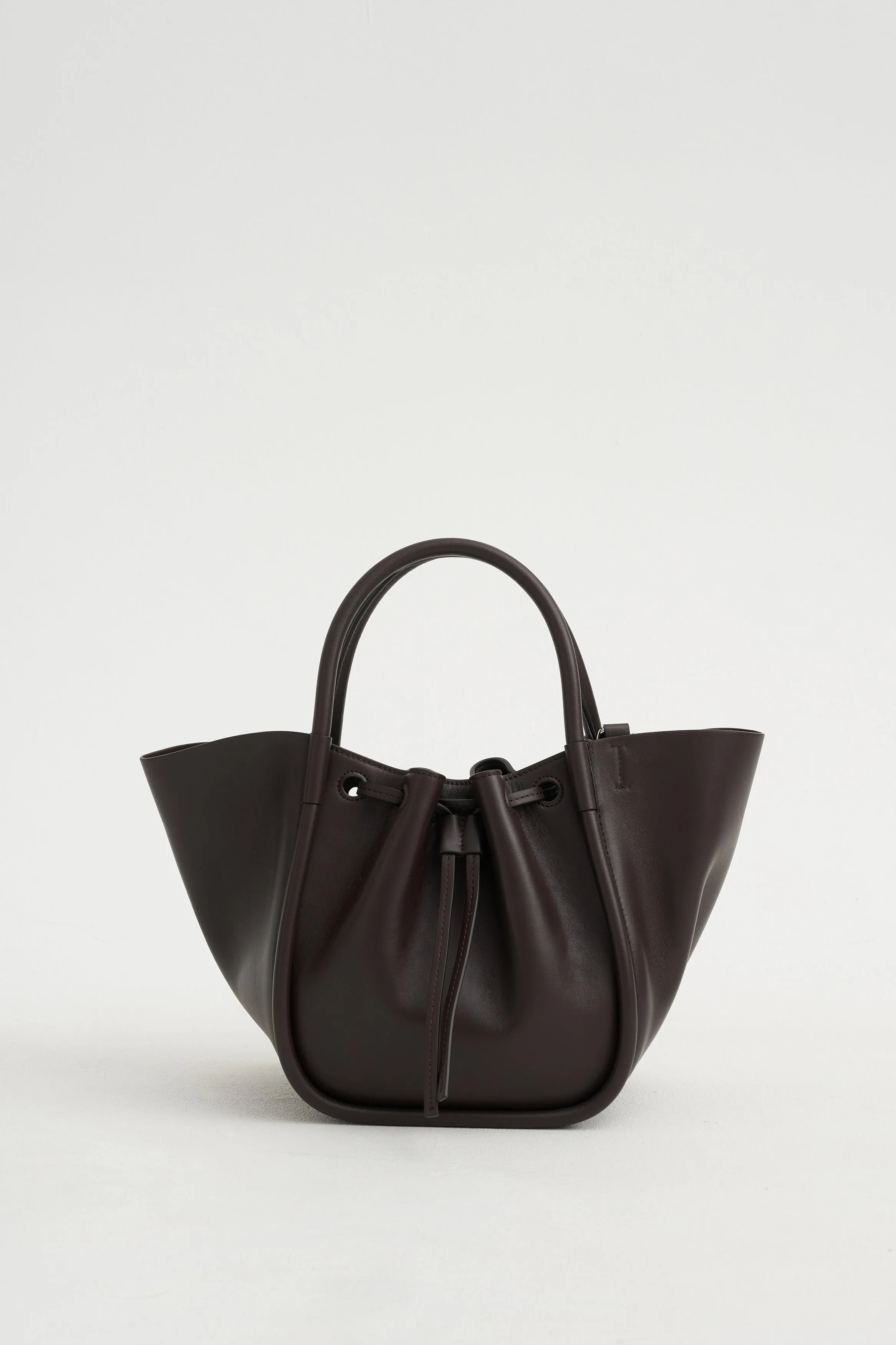 Small Ruched Tote, Espresso sold by Kick Pleat product image thumbnail 3