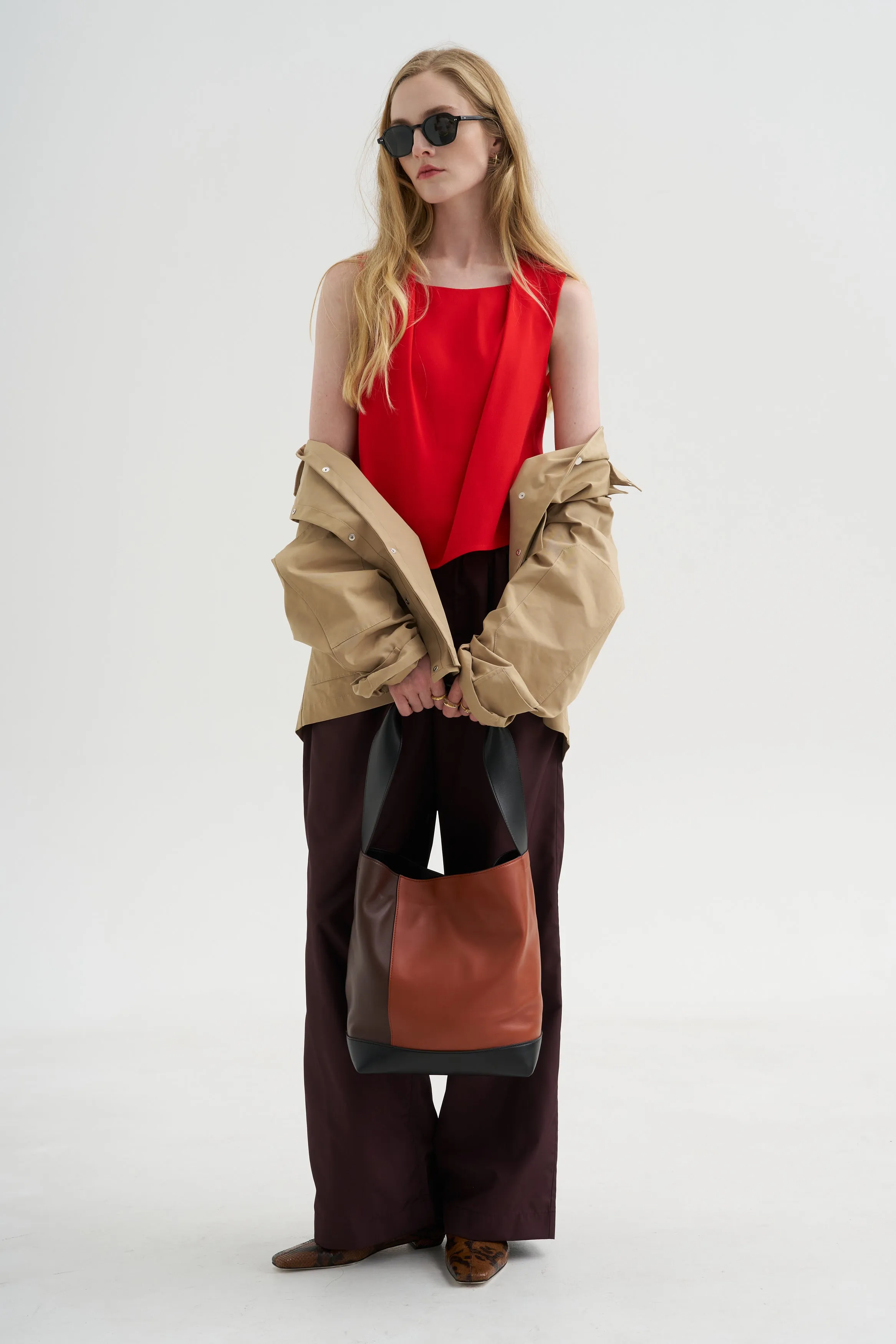 Sleeveless Top, Solar Red sold by Kick Pleat product image thumbnail 5