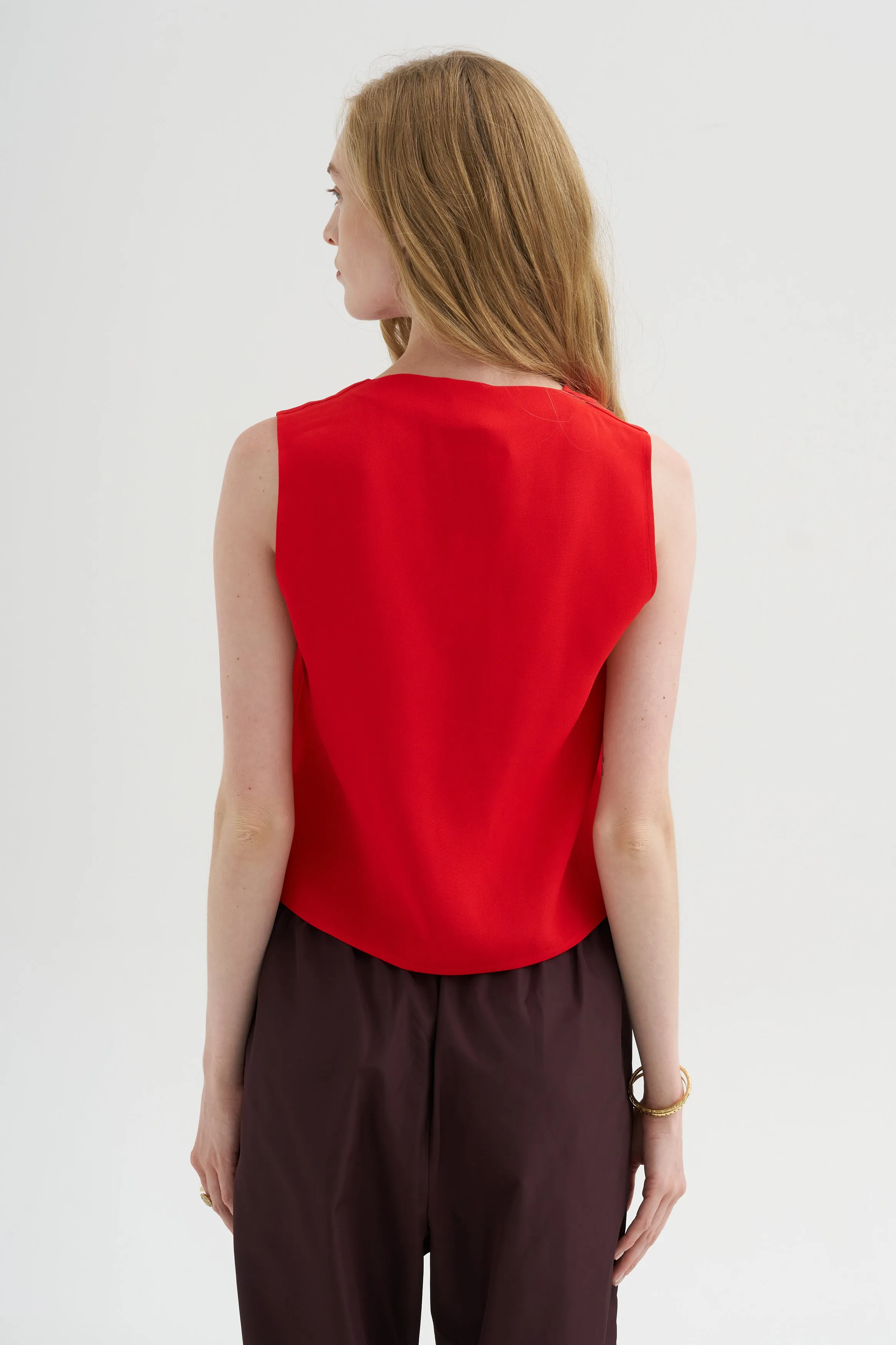 Sleeveless Top, Solar Red sold by Kick Pleat product image thumbnail 4